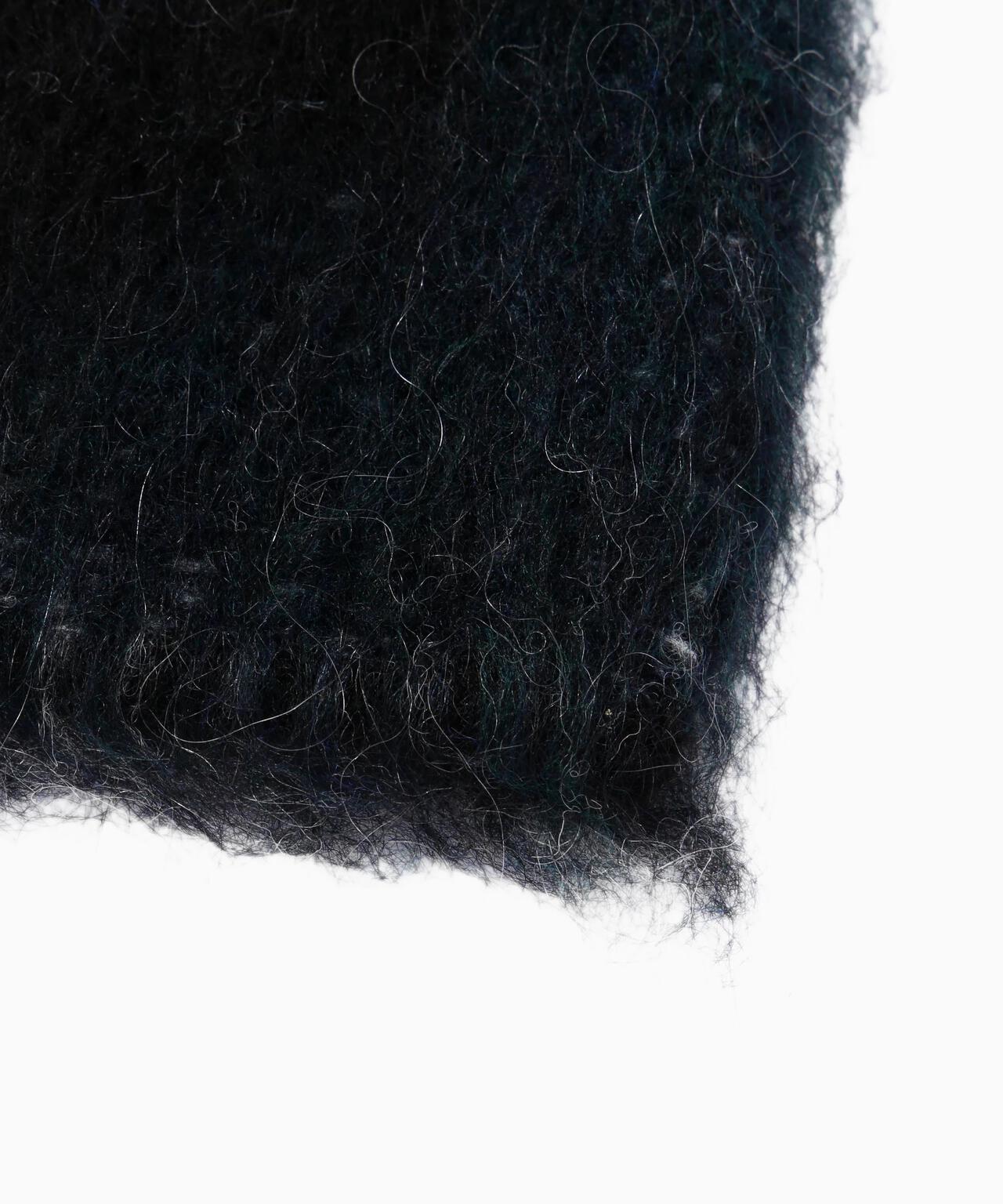 mix color shaggy knit cap