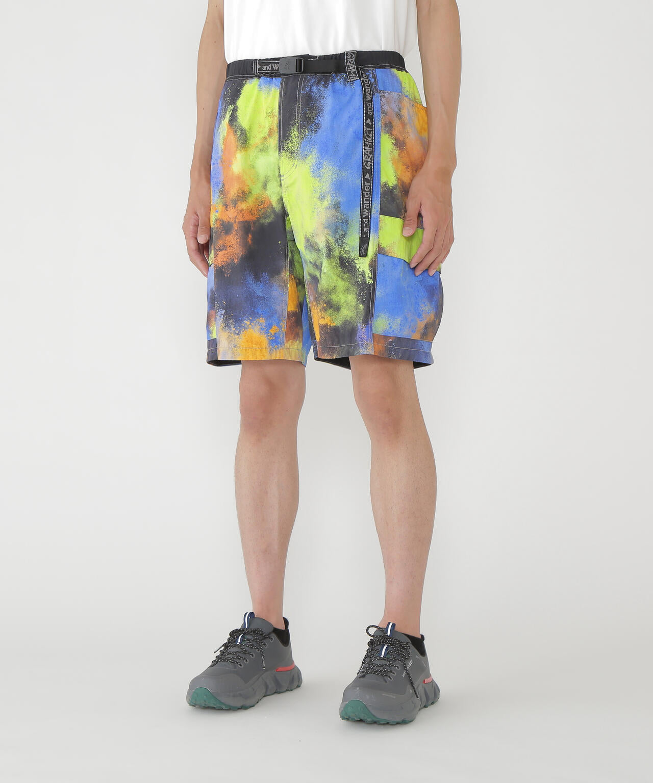 Gramicci × and wander brushed nylon short pants