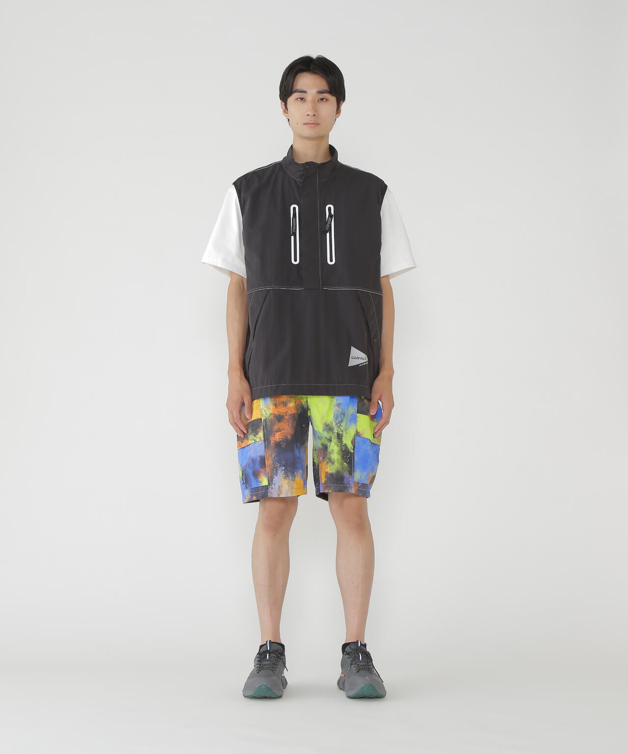 Gramicci × and wander brushed nylon short pants