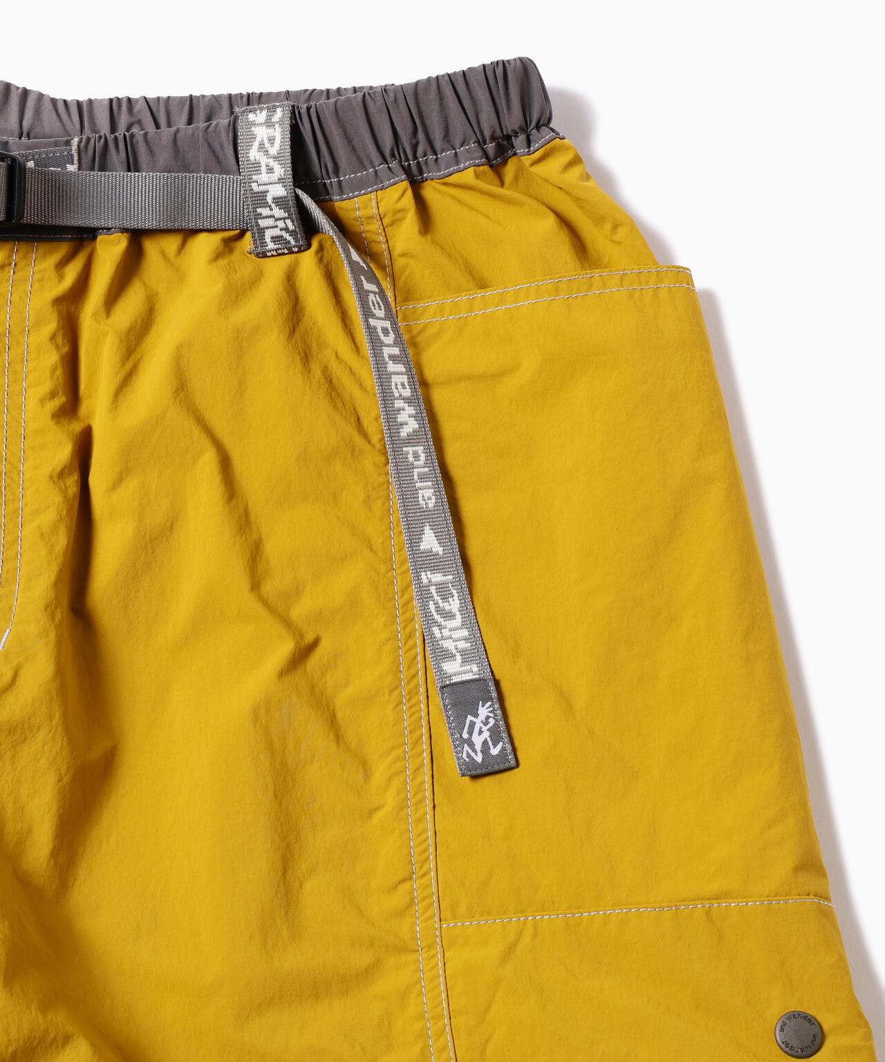 Gramicci × and wander brushed nylon short pants