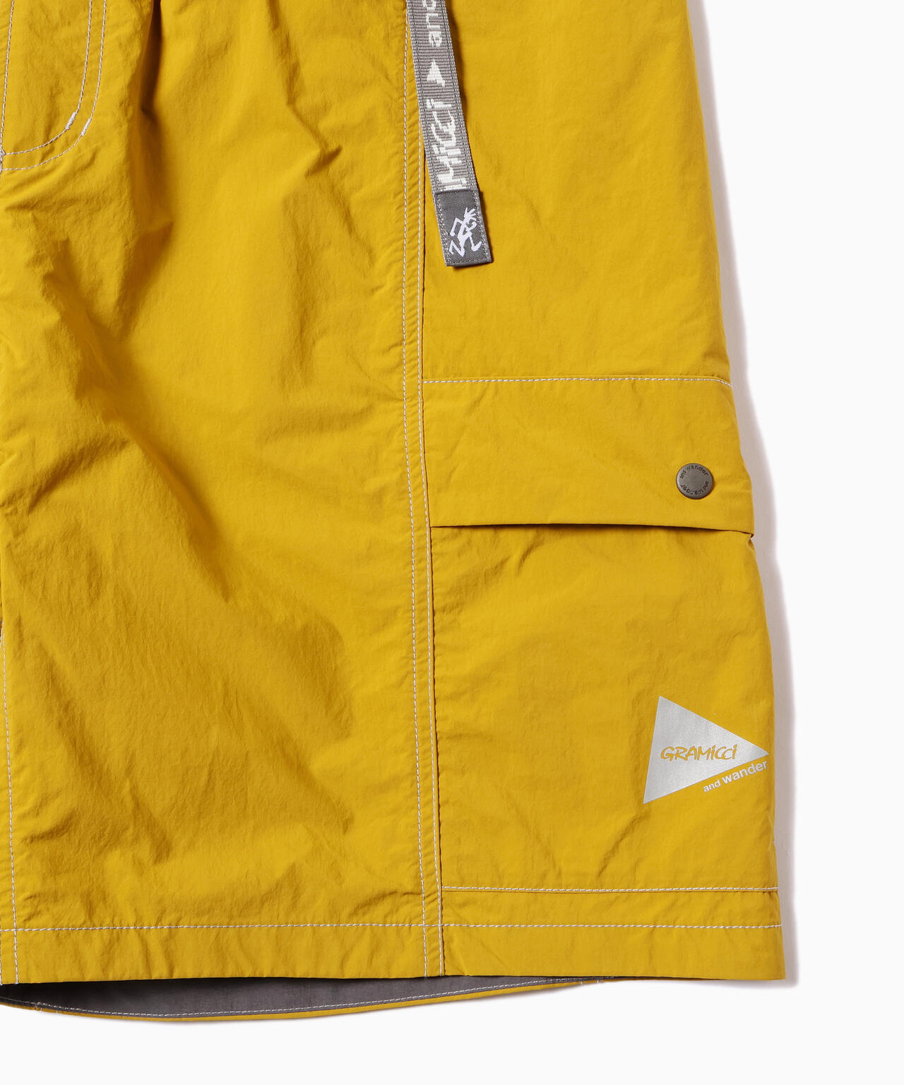 Gramicci × and wander brushed nylon short pants
