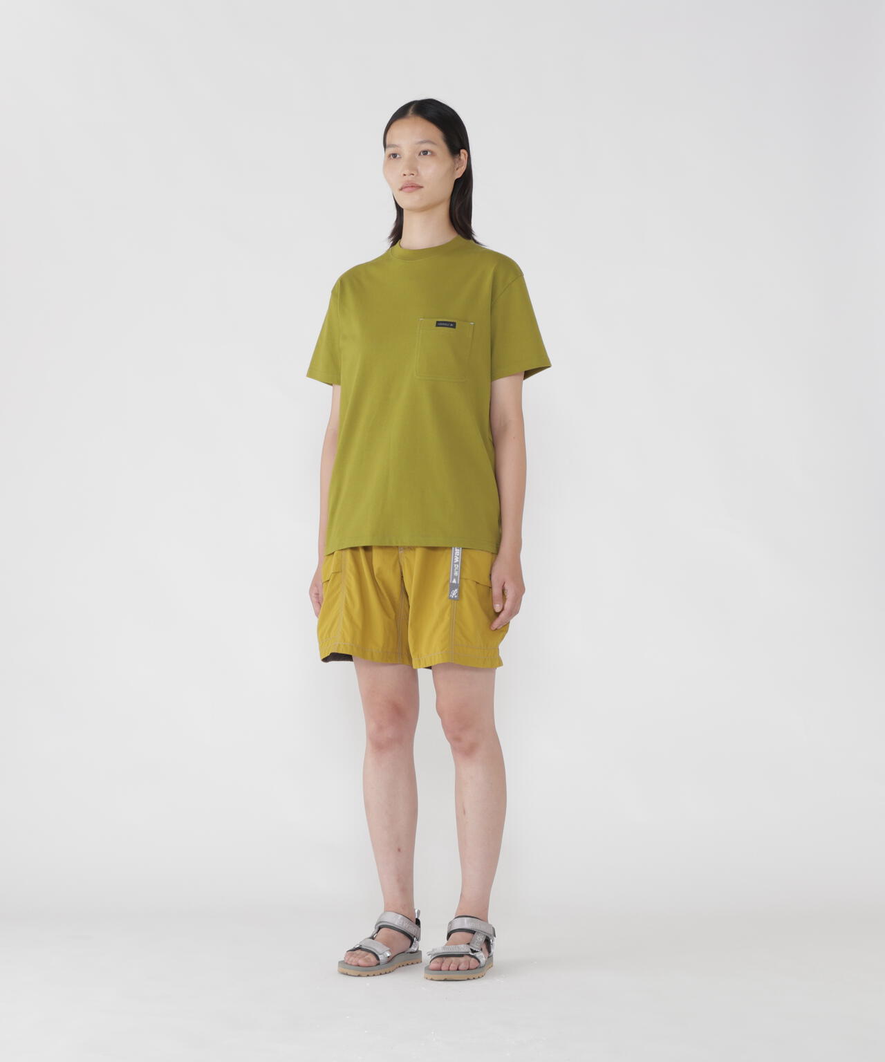 Gramicci × and wander brushed nylon short pants