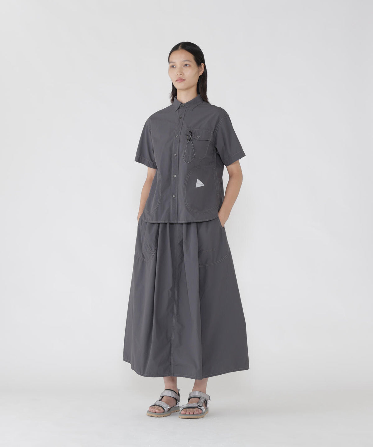 CORDURA cotton rip skirt (W) | コットン リップストップ ロングスカート