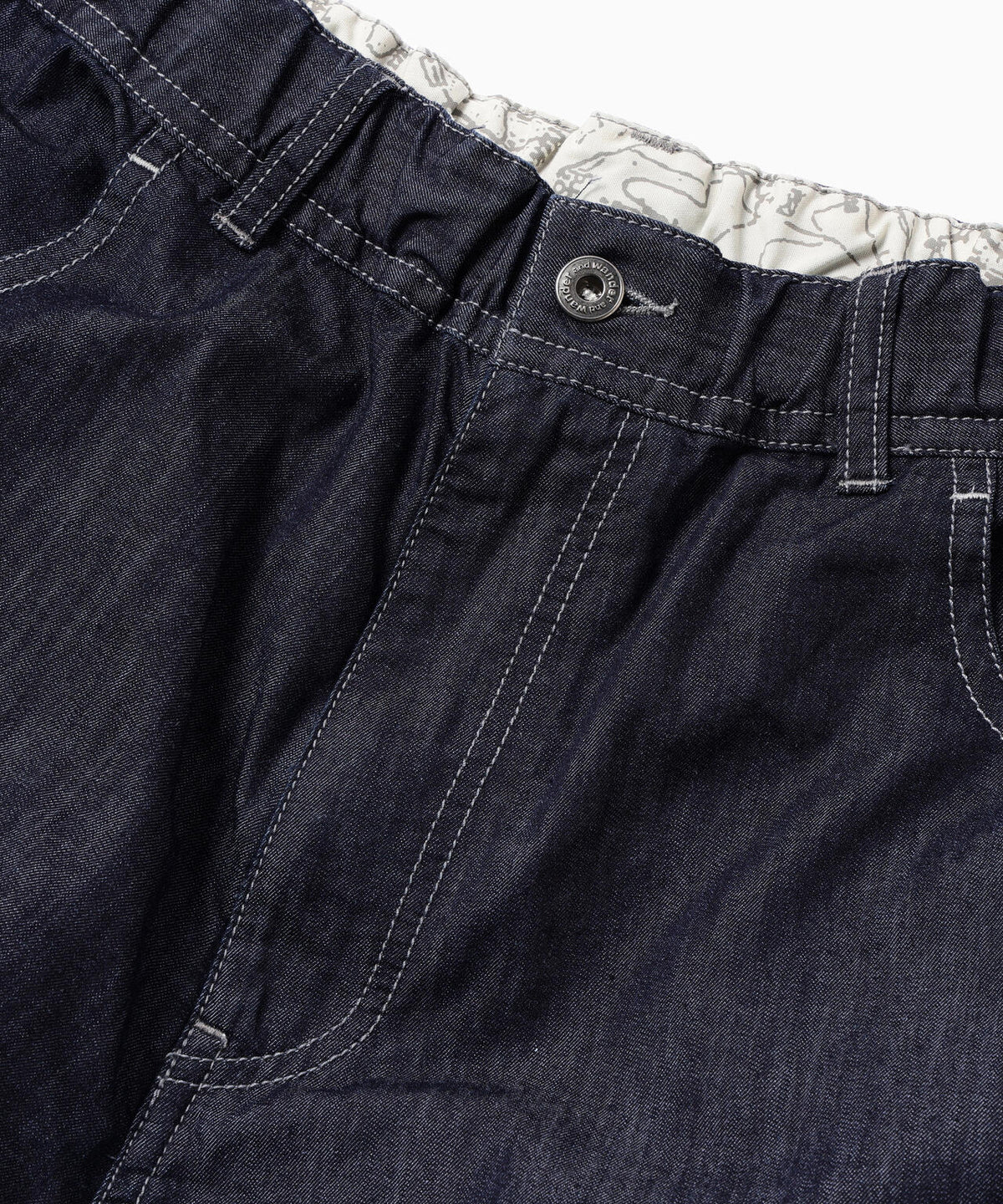 dry easy denim wide pants | ストレッチ デニム ワイドパンツ