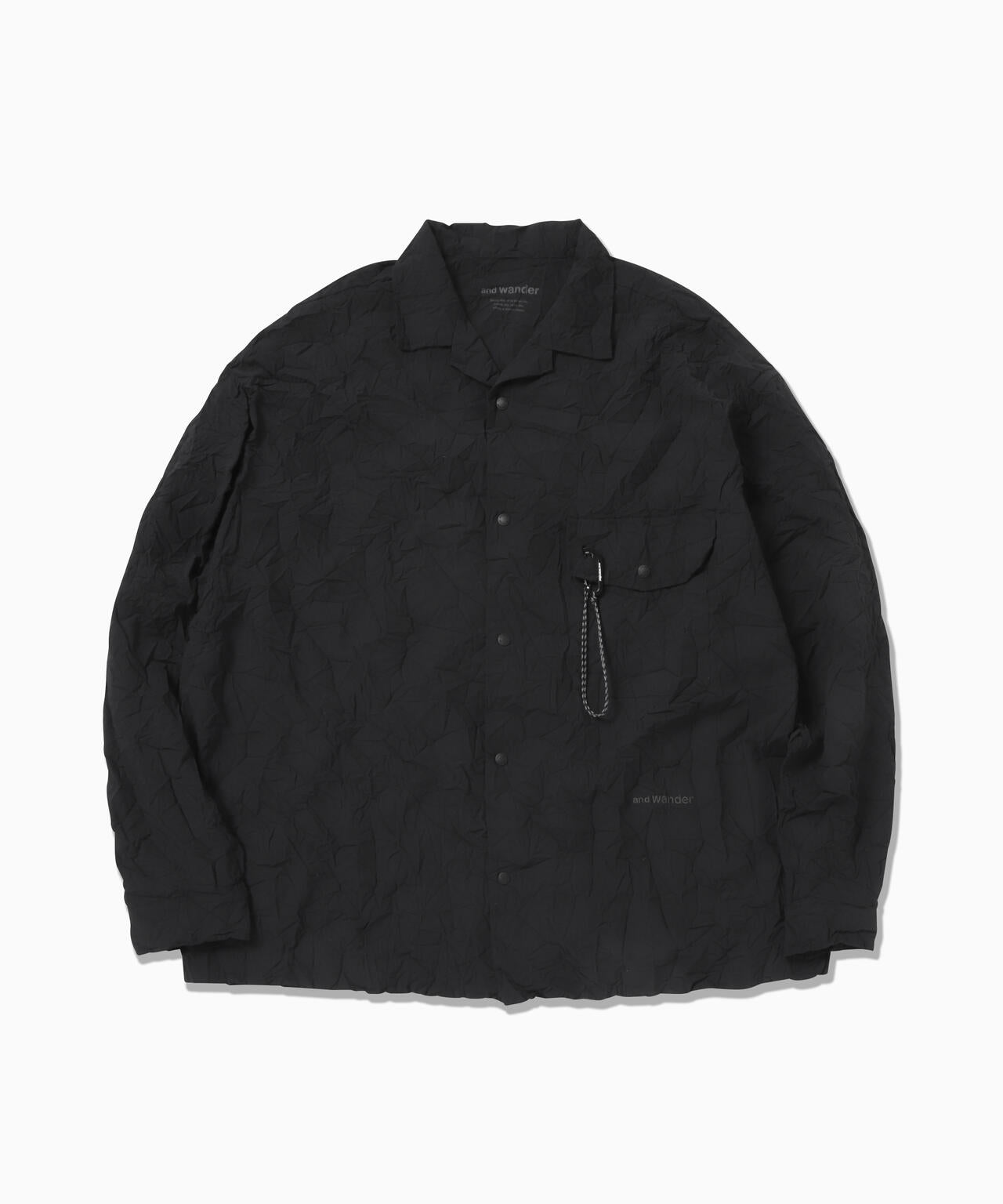 washer pleated open LS shirt (M)
