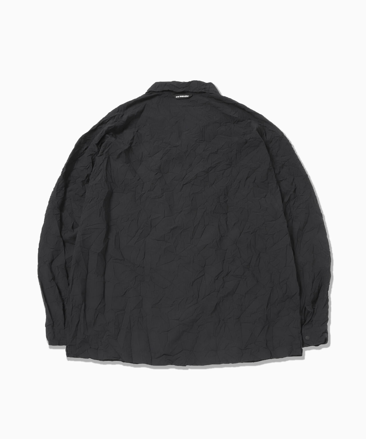 washer pleated open LS shirt (M)