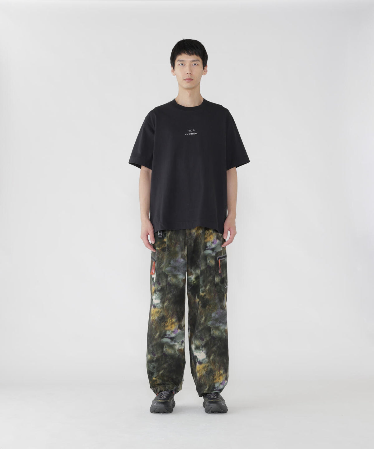 ROA × and wander LOGO printed T