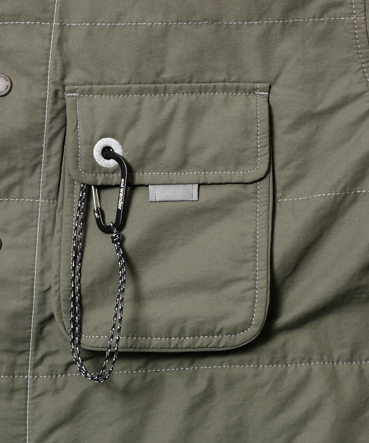 C/N Octa collarless shirt jacket | コットンナイロン オクタ ノーカラーシャツジャケット