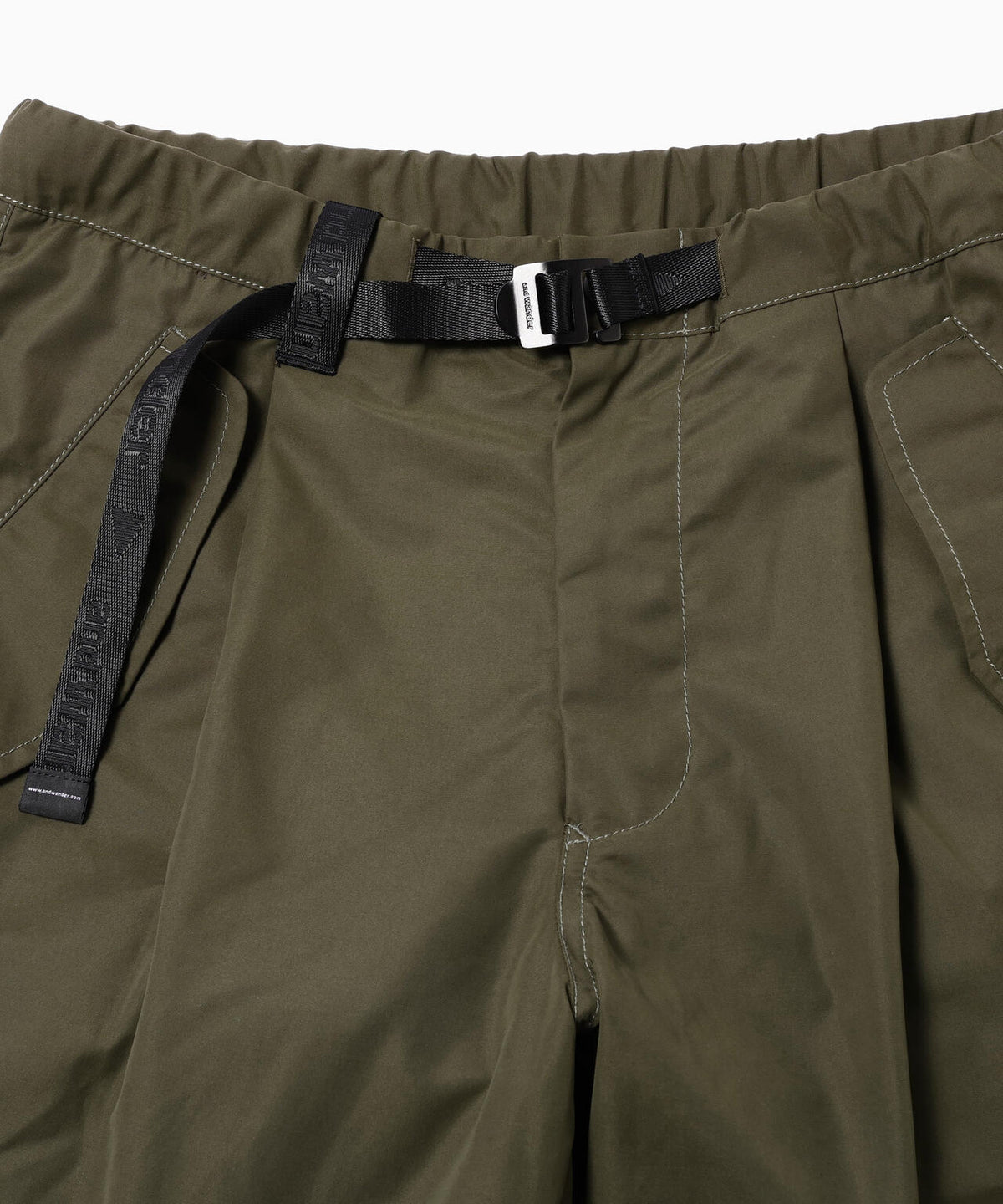 high count cloth side zip hem pants