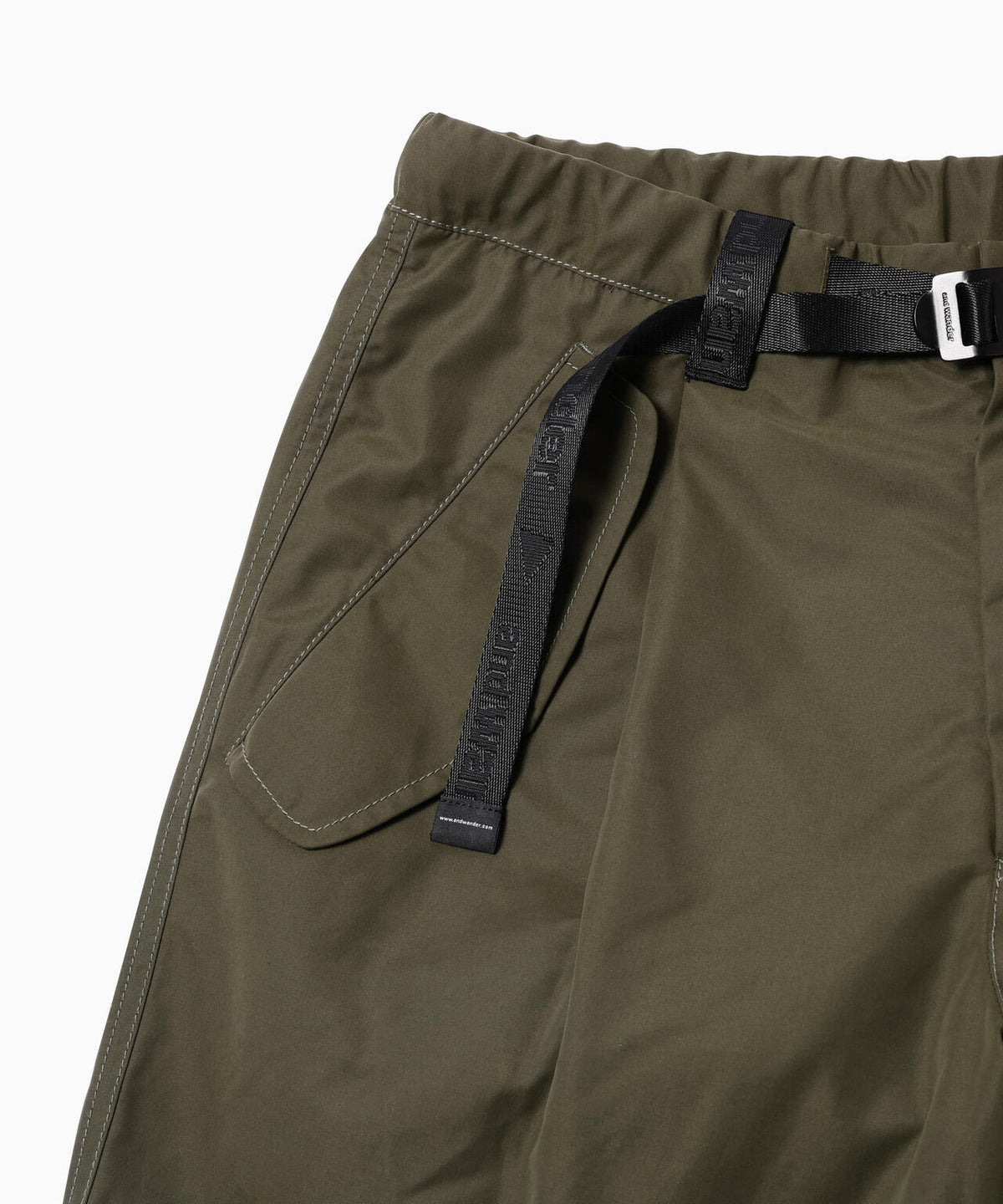 high count cloth side zip hem pants