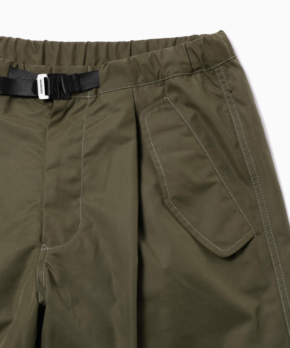 high count cloth side zip hem pants