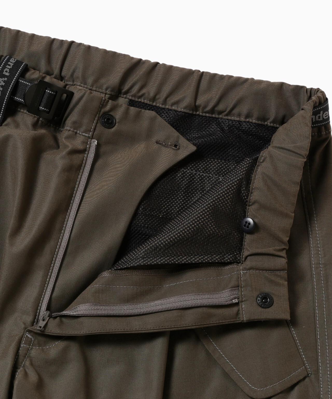 high count cloth side zip hem pants