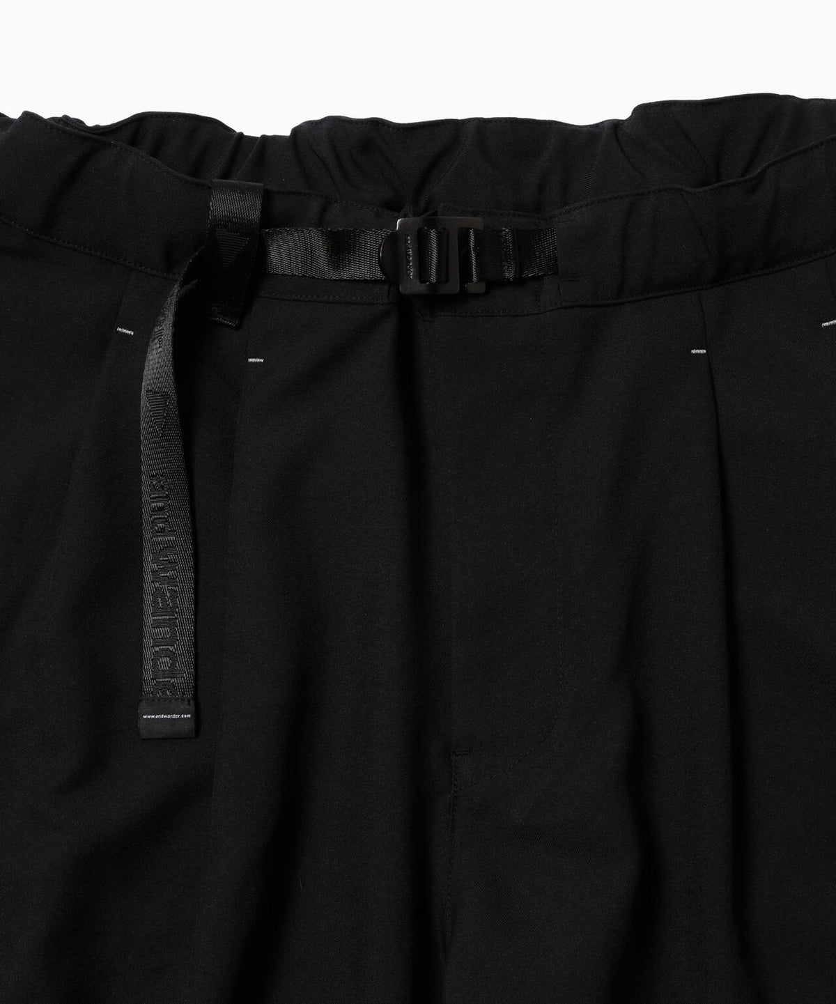PE melange twill wide pants