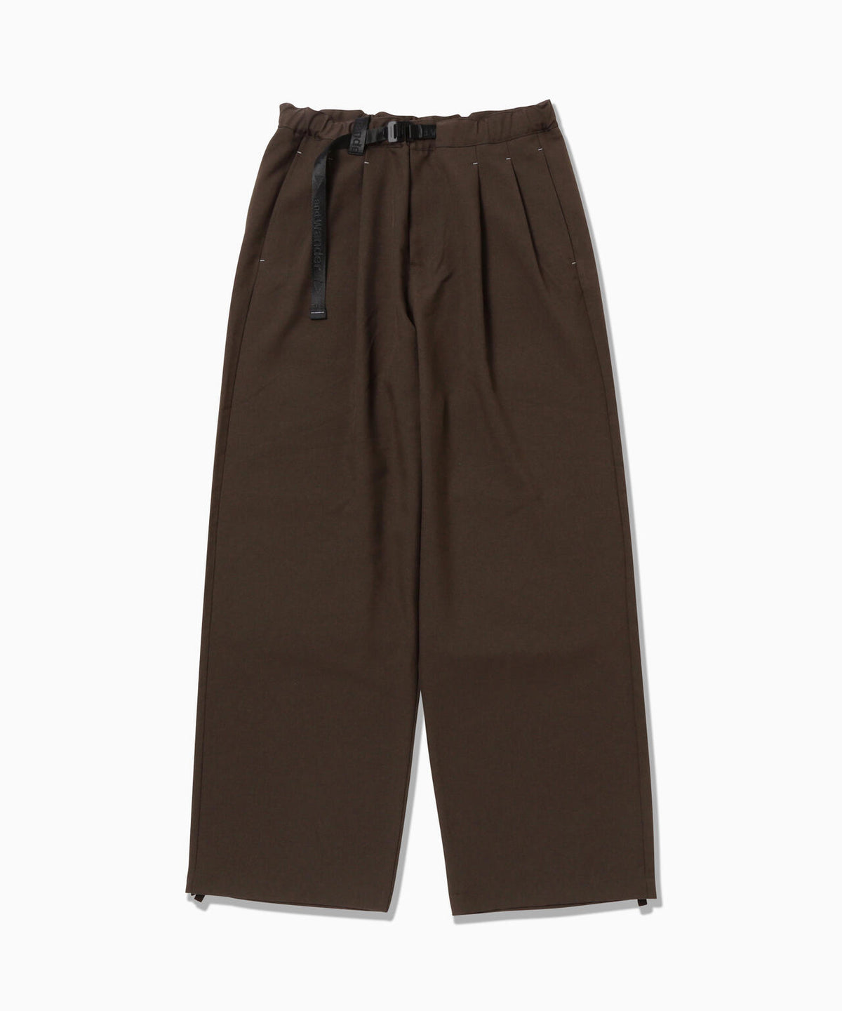 PE melange twill wide pants