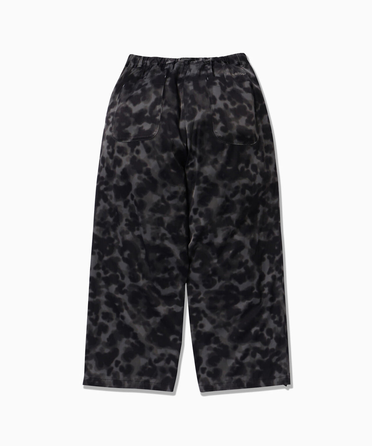 printed satin pants