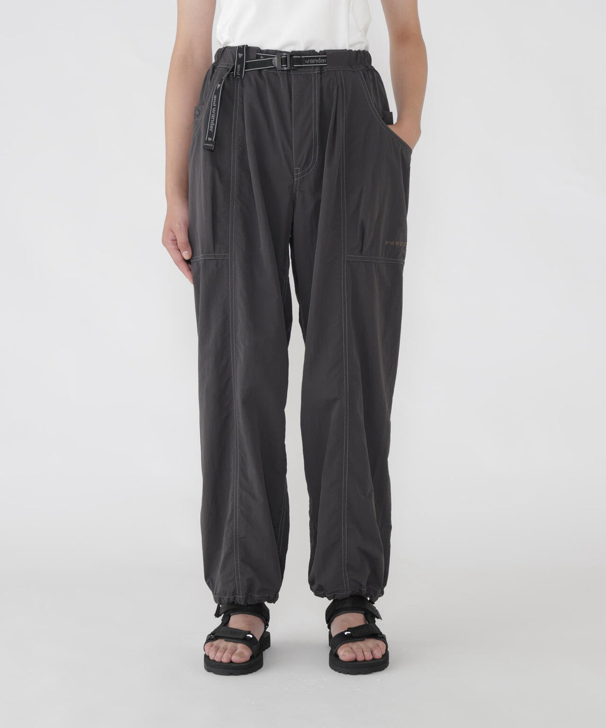 crinkled nylon pants | プルーフ ナイロン ワイドパンツ