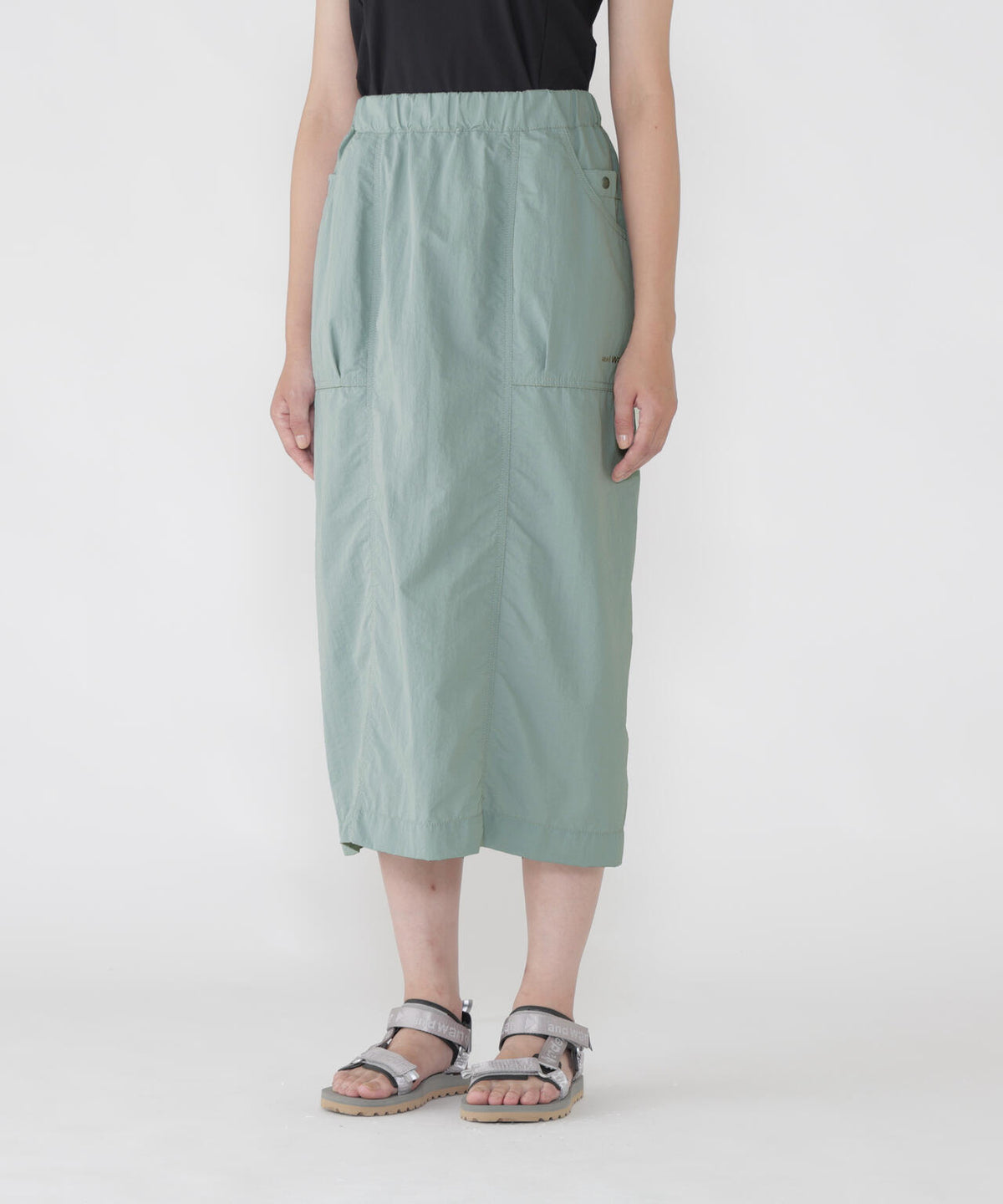 crinkled nylon skirt (W)