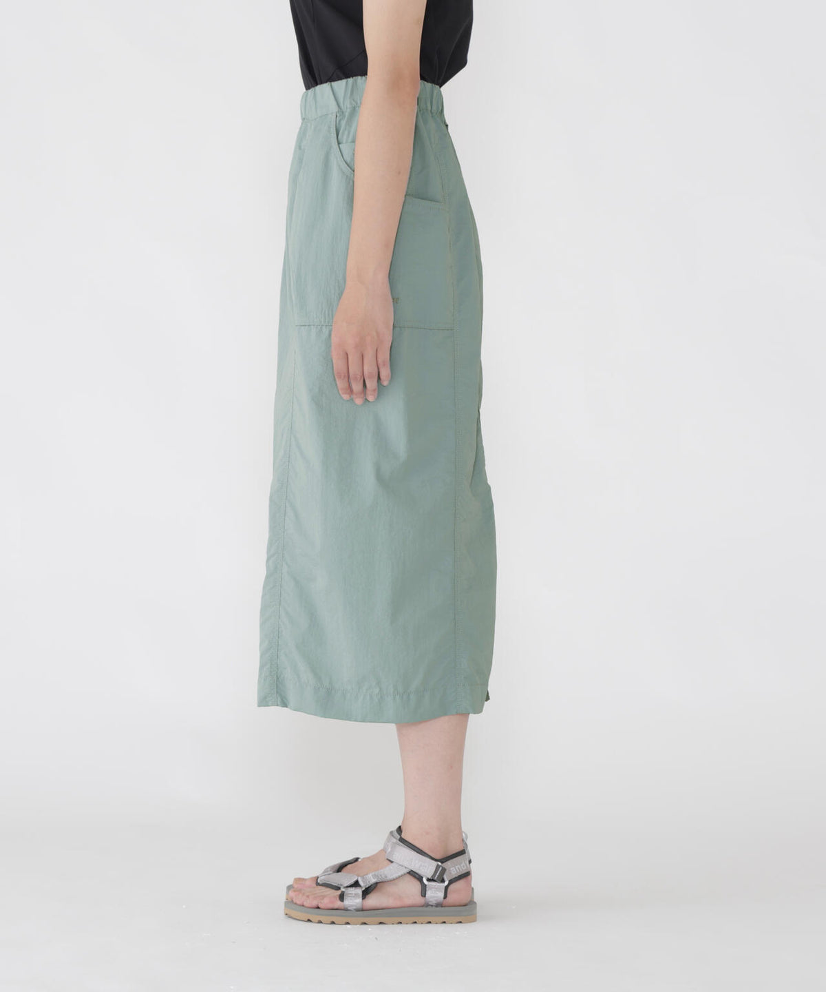 crinkled nylon skirt (W)