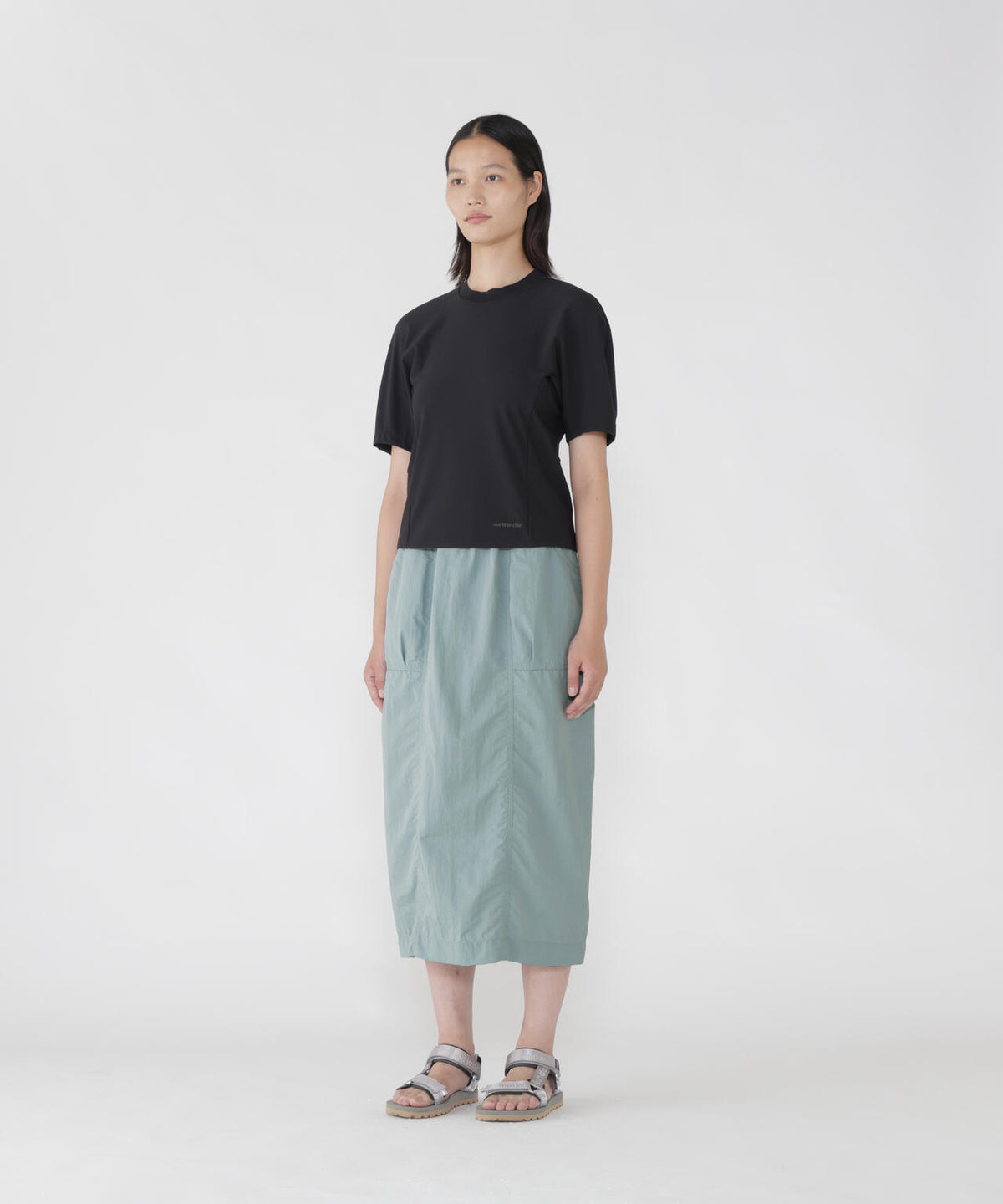 crinkled nylon skirt (W)