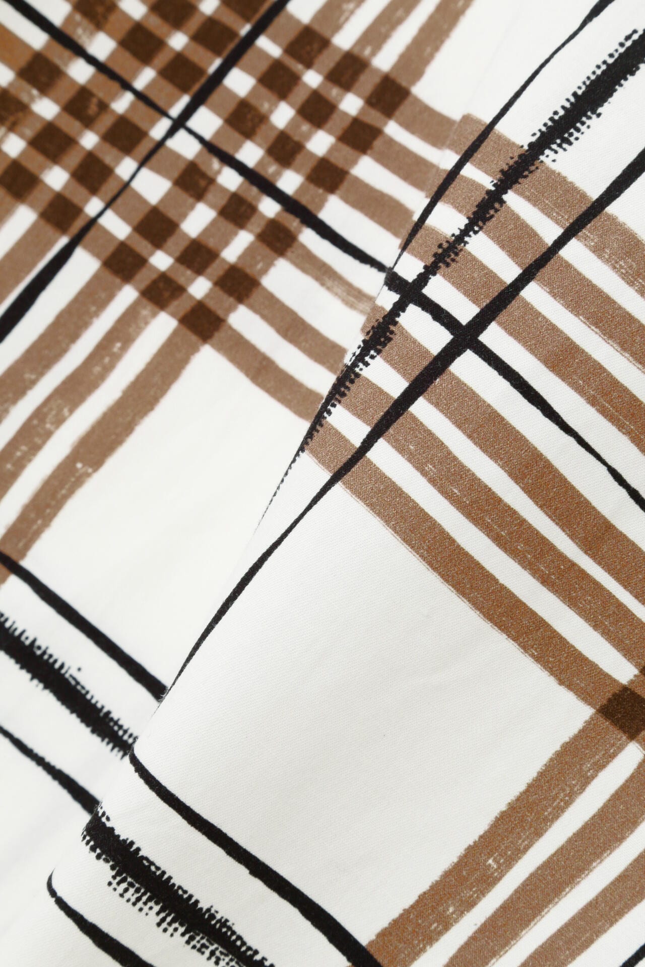 PAINTED CHECK COTTON LINEN