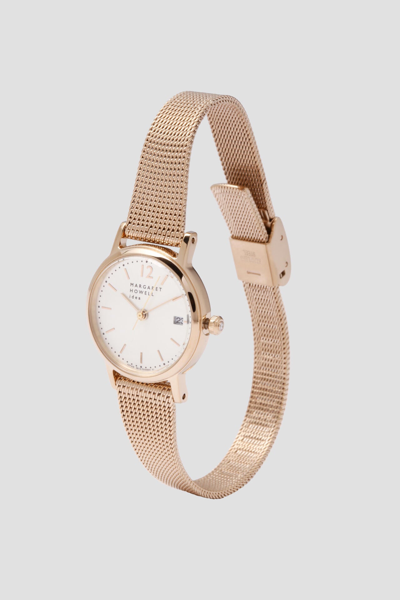 MESH BAND DATE WATCH