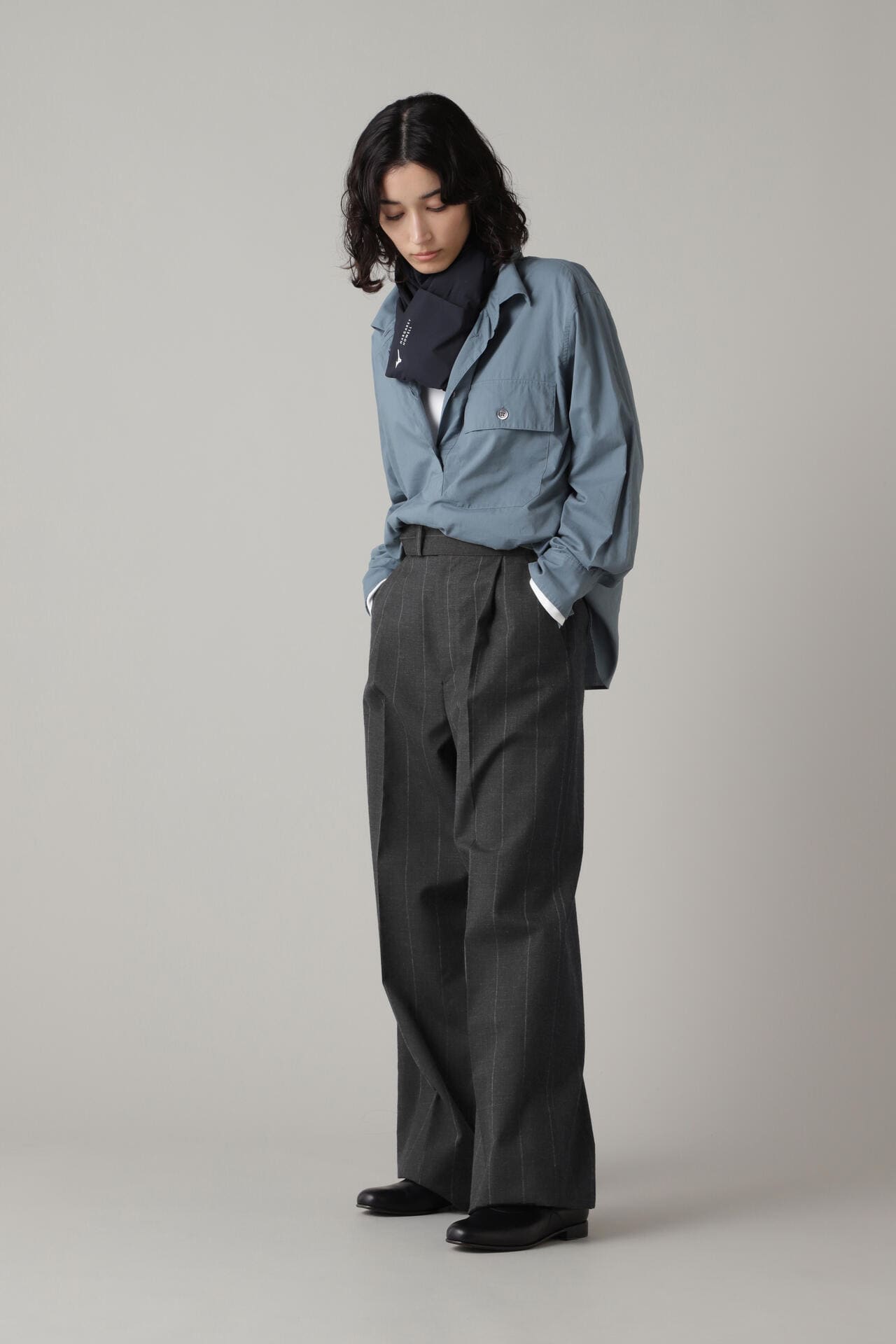 WIDE STRIPE FINE WOOL