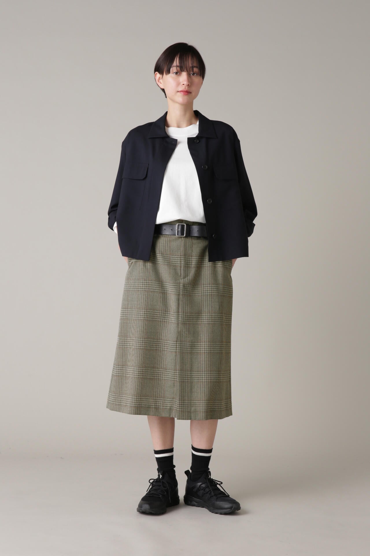 GLEN CHECK WOOL TWILL