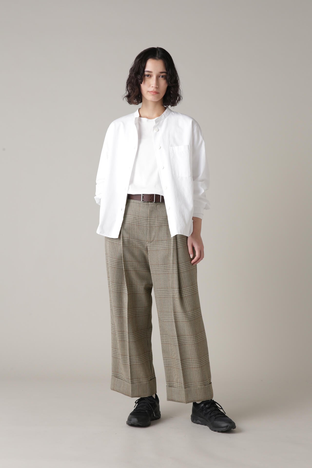 GLEN CHECK WOOL TWILL