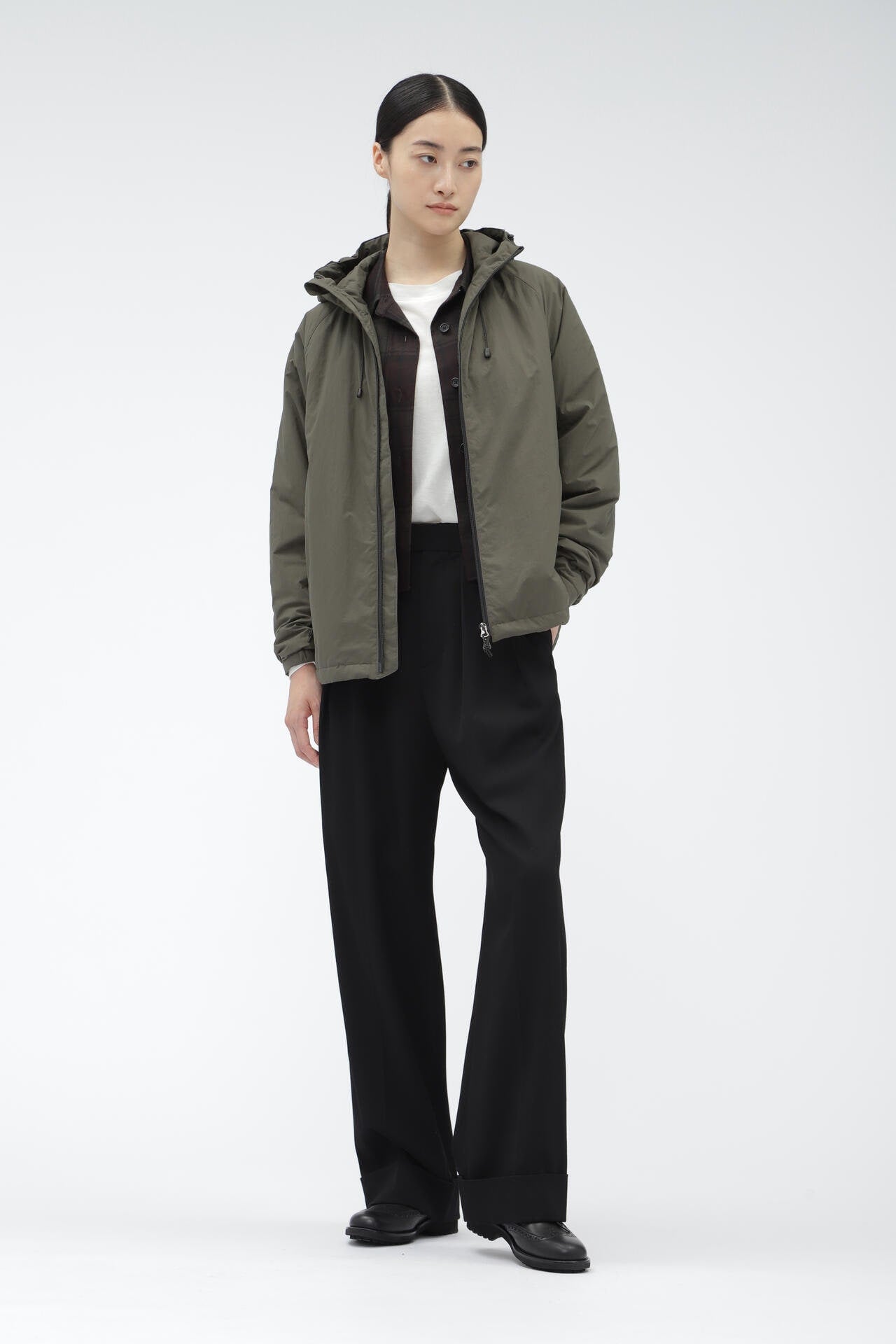 CHECK WOOL TWILL