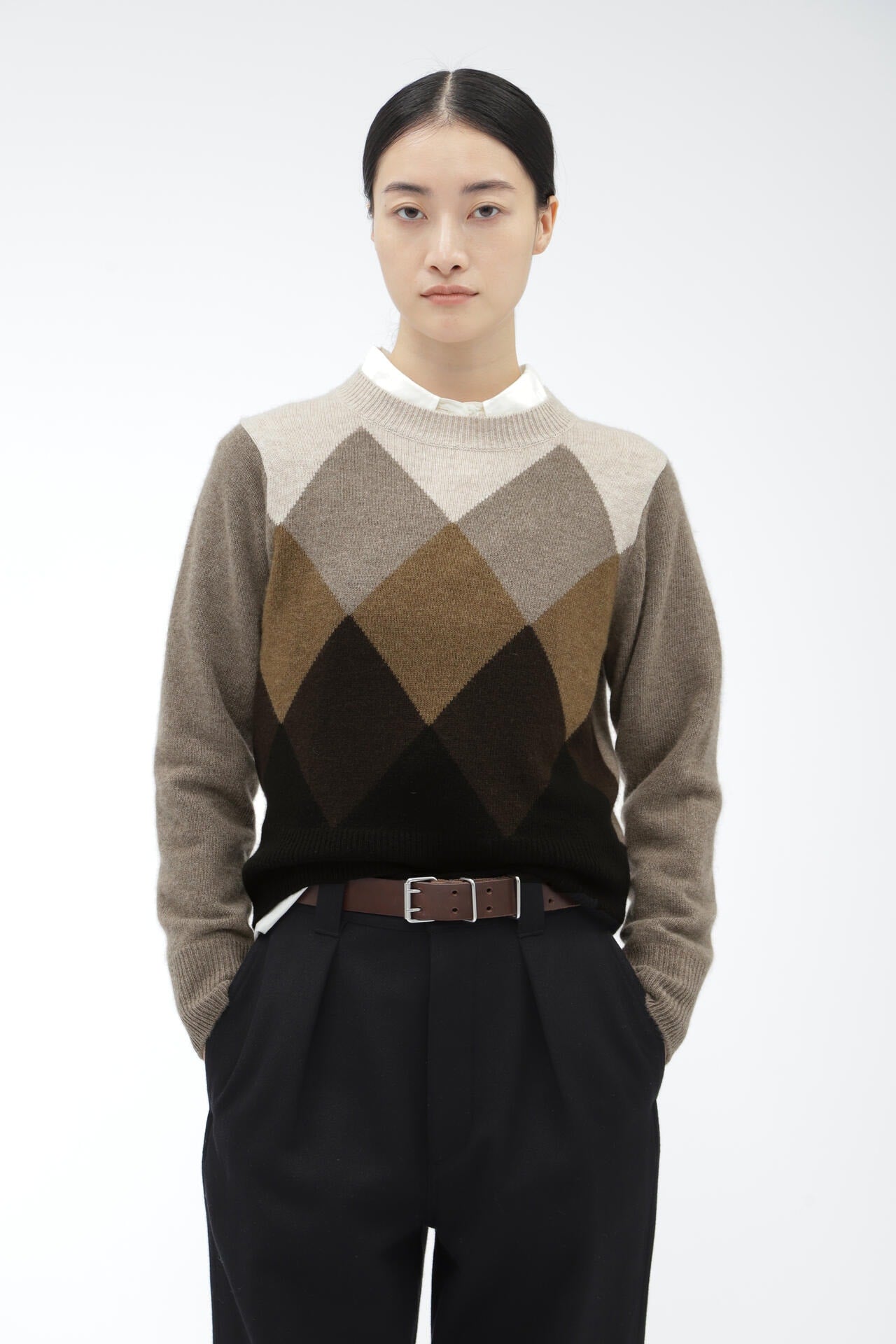 WOOL CASHMERE ARGYLE