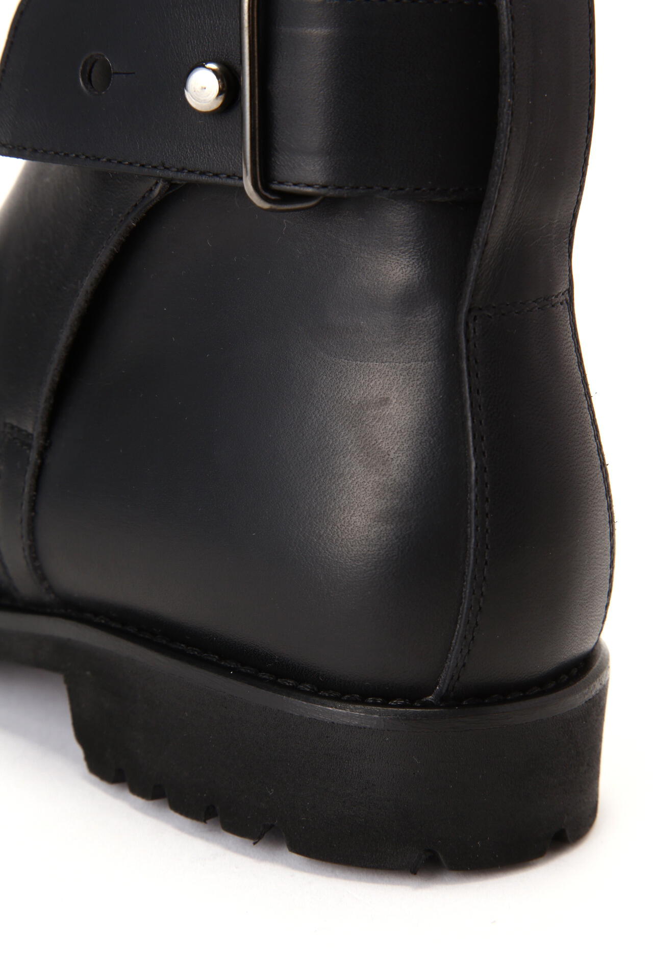 WOMEN LEATHER STUD STRAP BOOTS