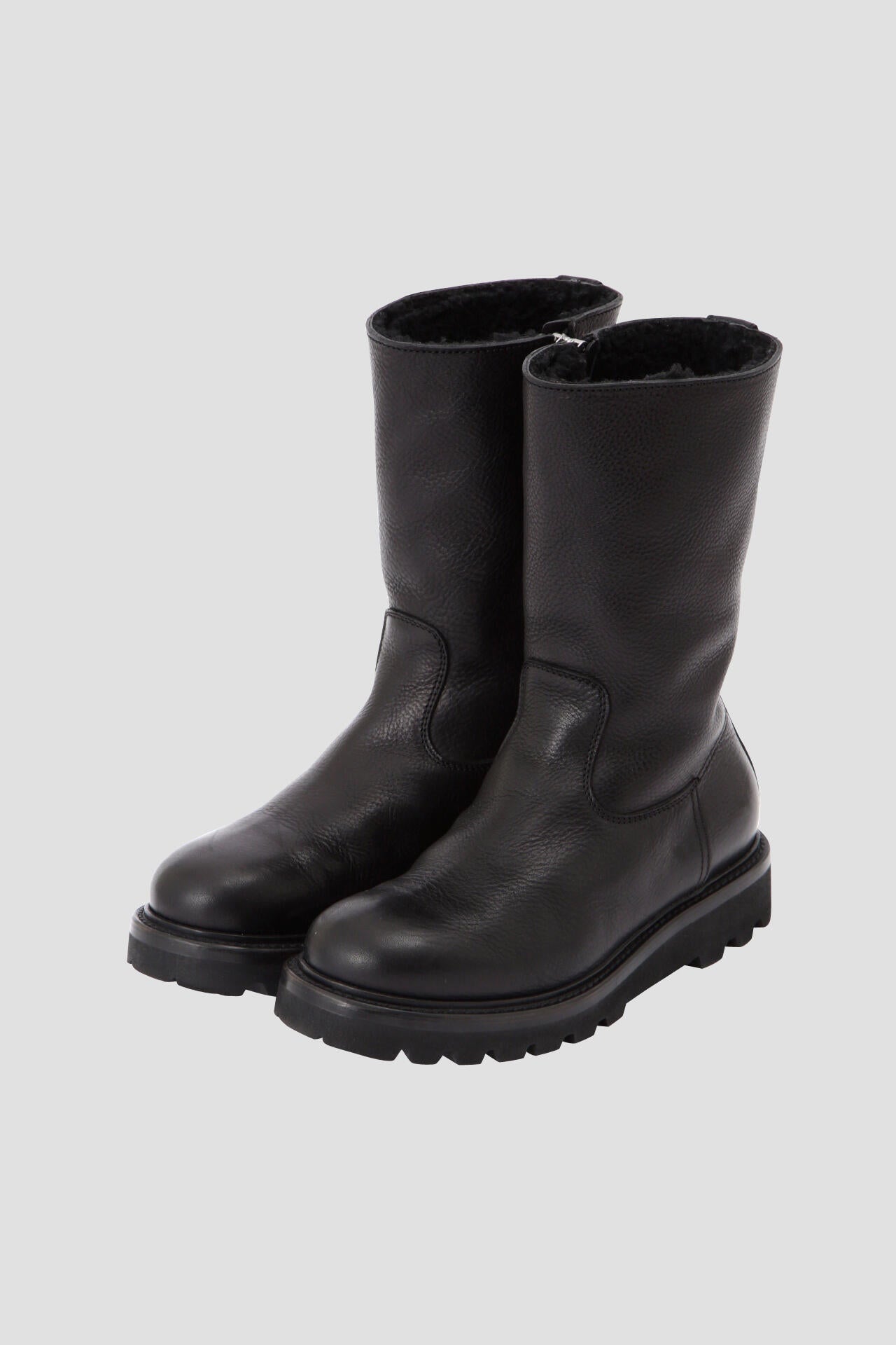 WOMEN LEATHER ZIP UP BOOTS
