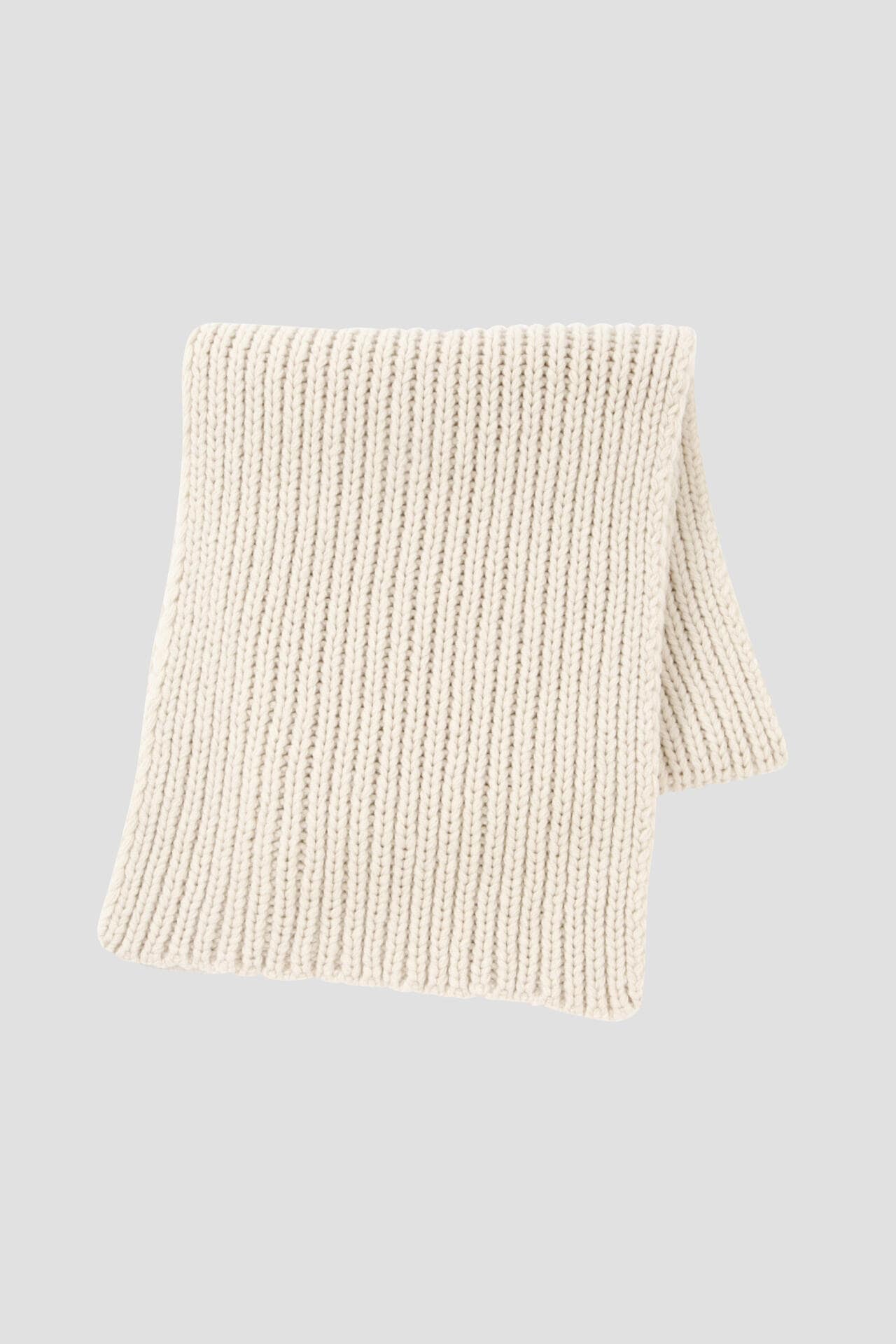 MERINO CASHMERE CHUNKY RIB SCARF