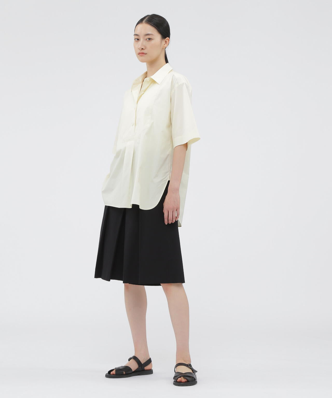 HIGH TWIST COTTON TWILL TROUSERS
