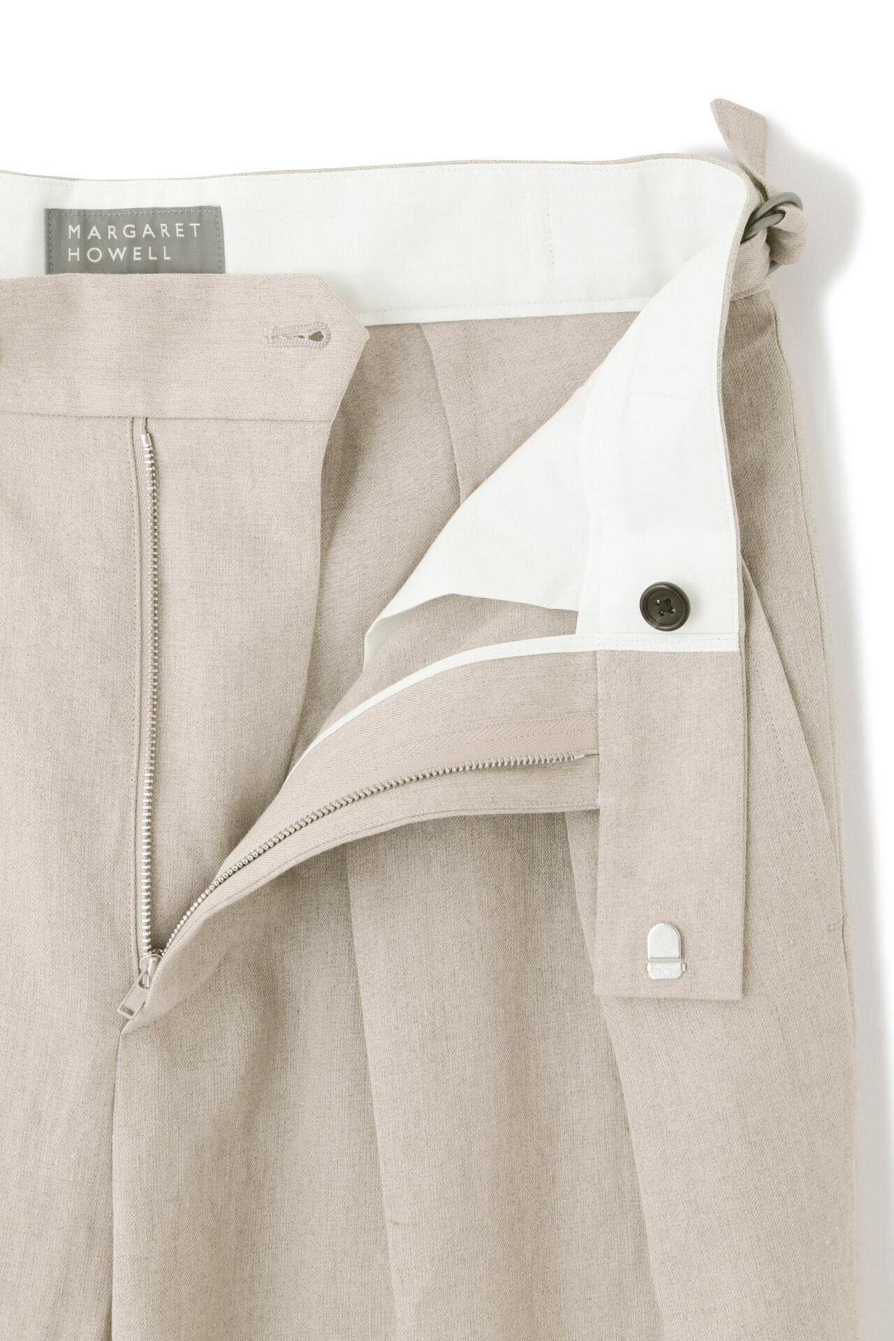 COMPACT LINEN TROUSERS