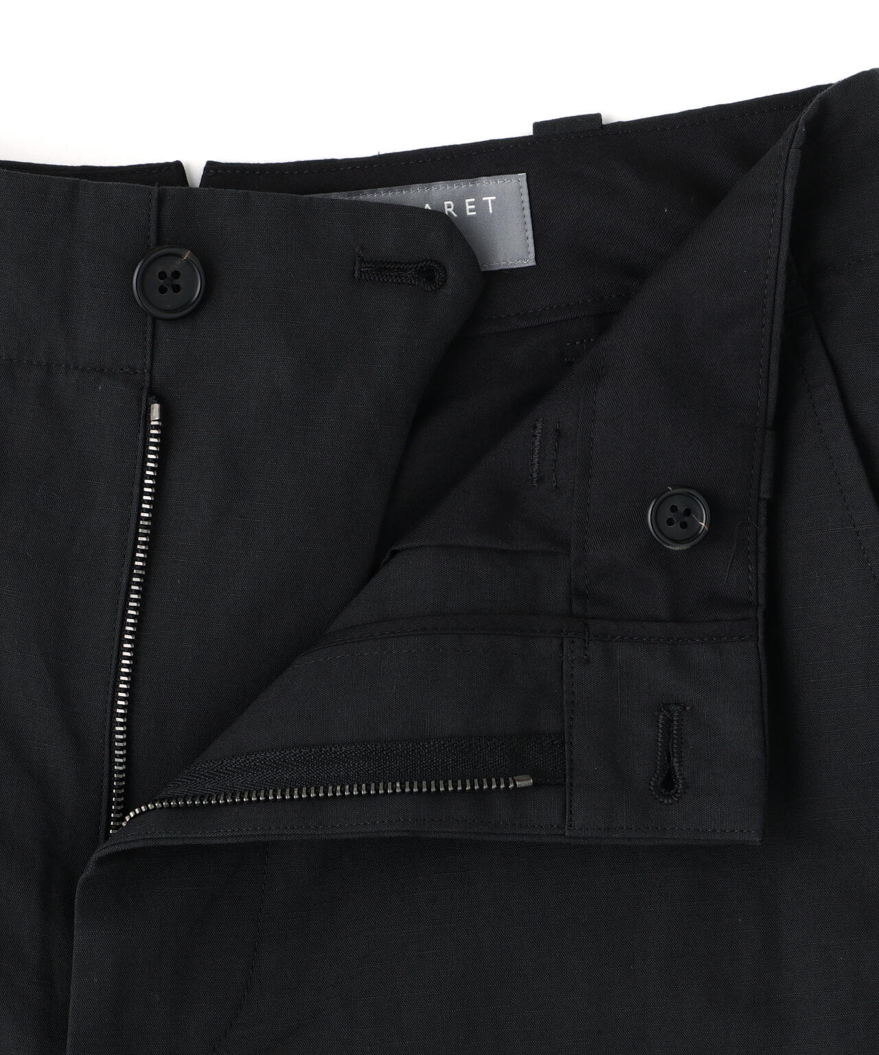 PLAIN WEAVE COTTON LINEN TROUSERS