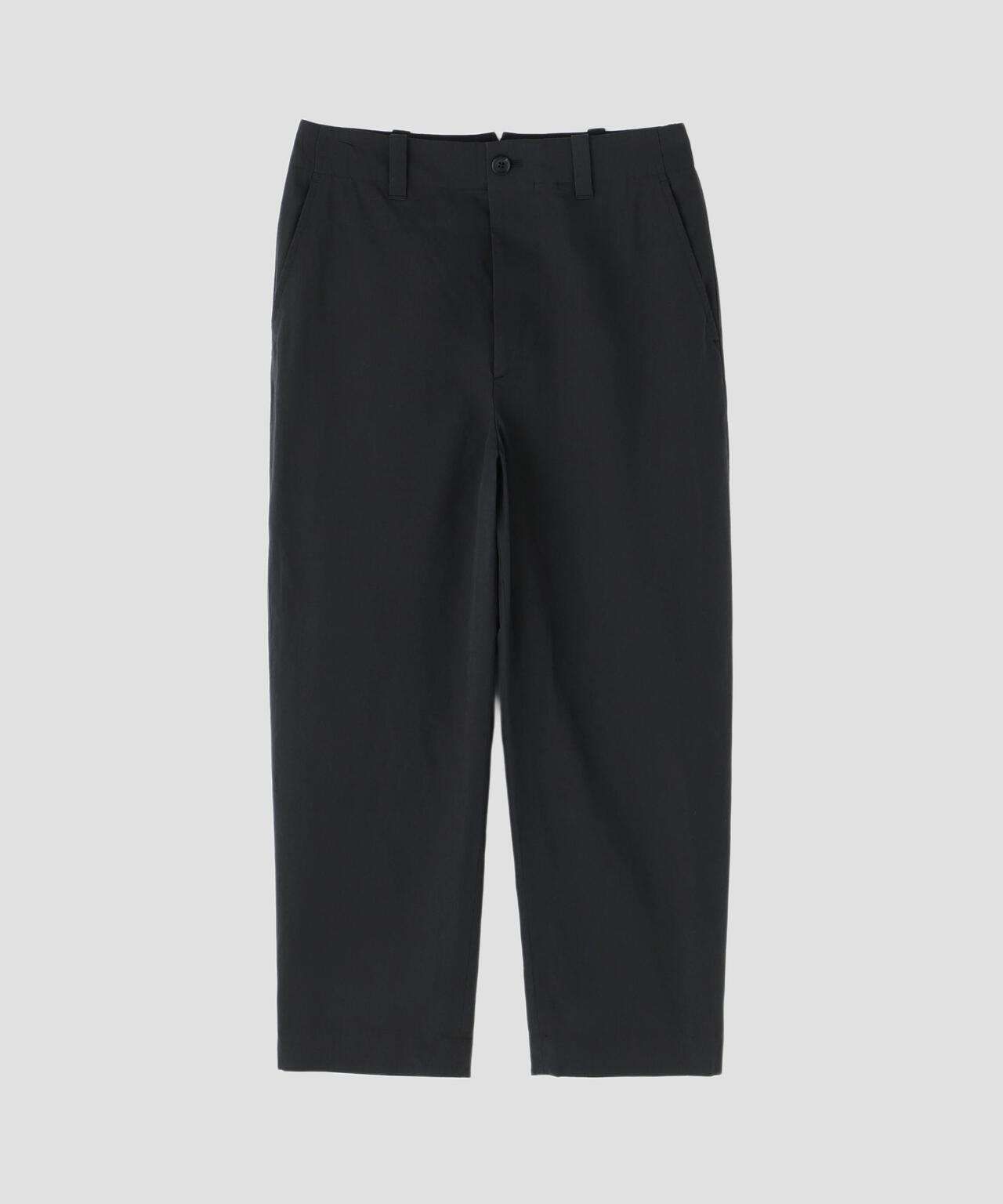 PLAIN WEAVE COTTON LINEN TROUSERS