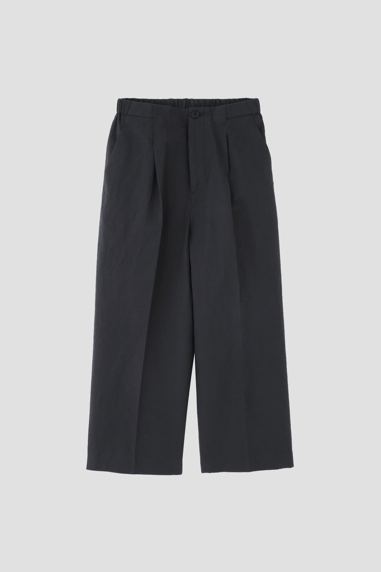 PLAIN WEAVE COTTON LINEN TROUSERS