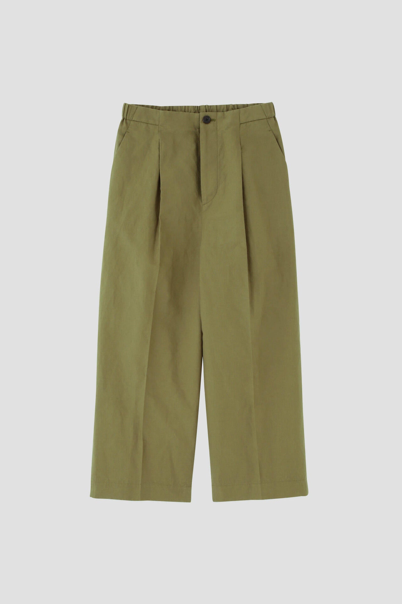 PLAIN WEAVE COTTON LINEN TROUSERS