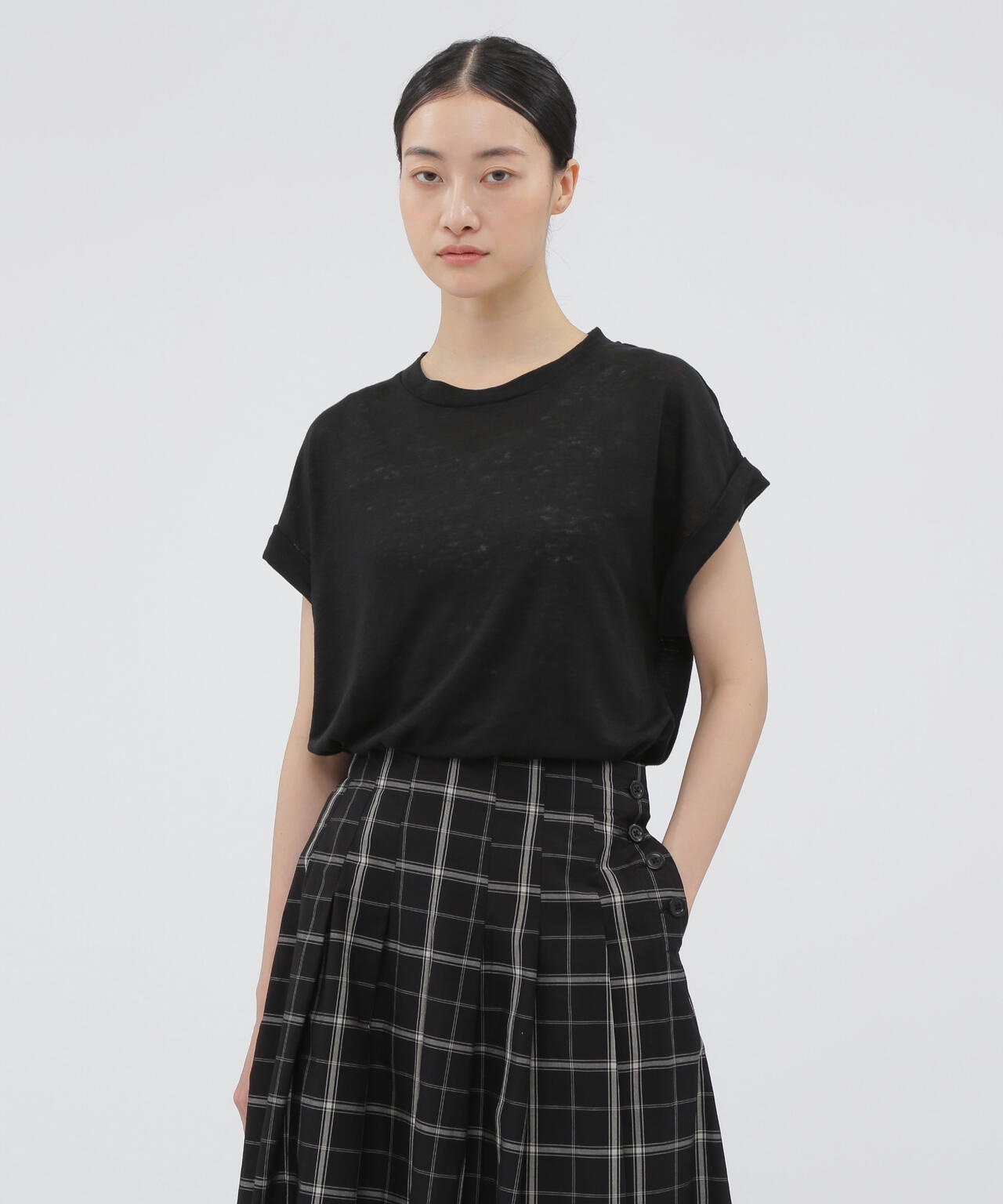 LINEN JERSEY TOP