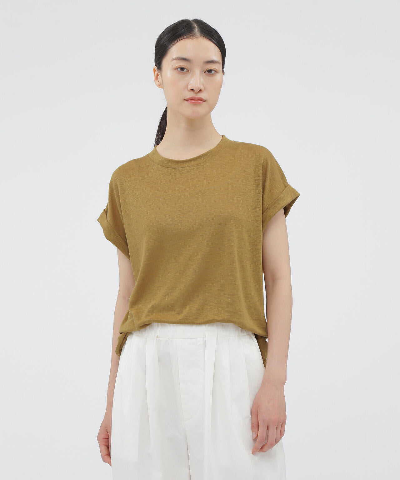 LINEN JERSEY TOP