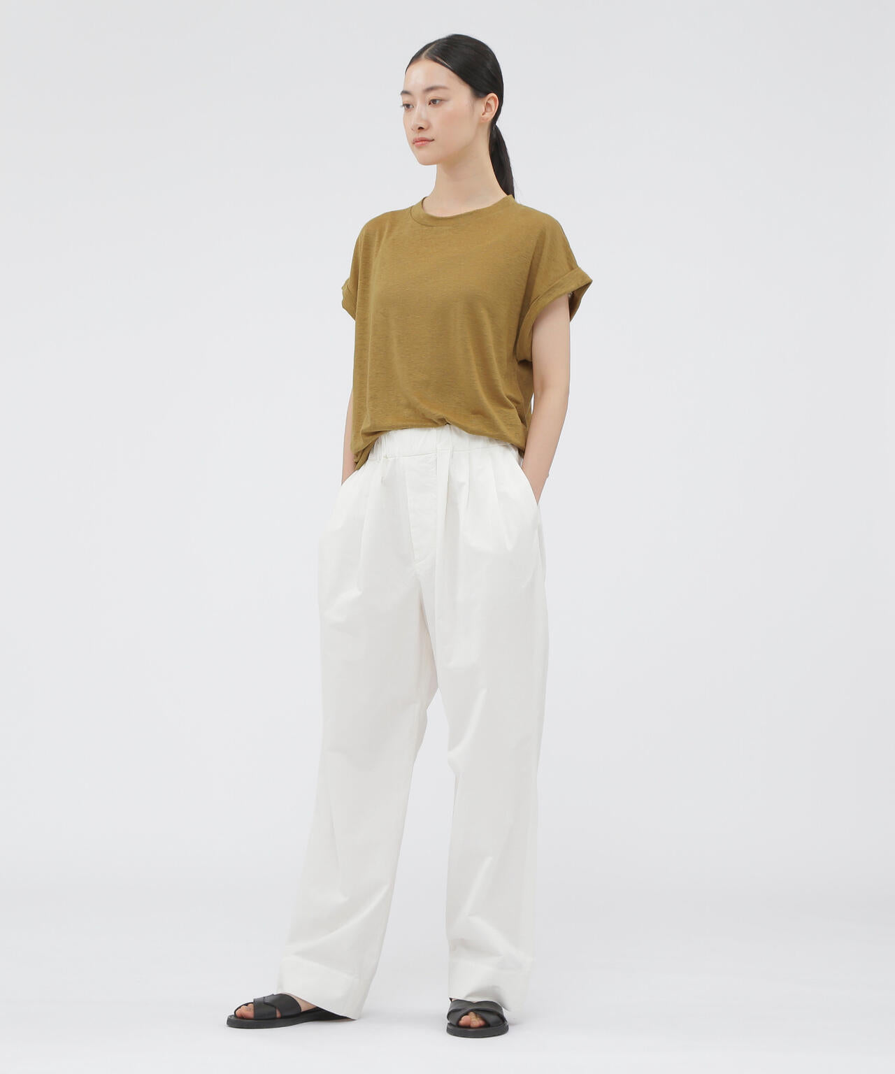 LINEN JERSEY TOP
