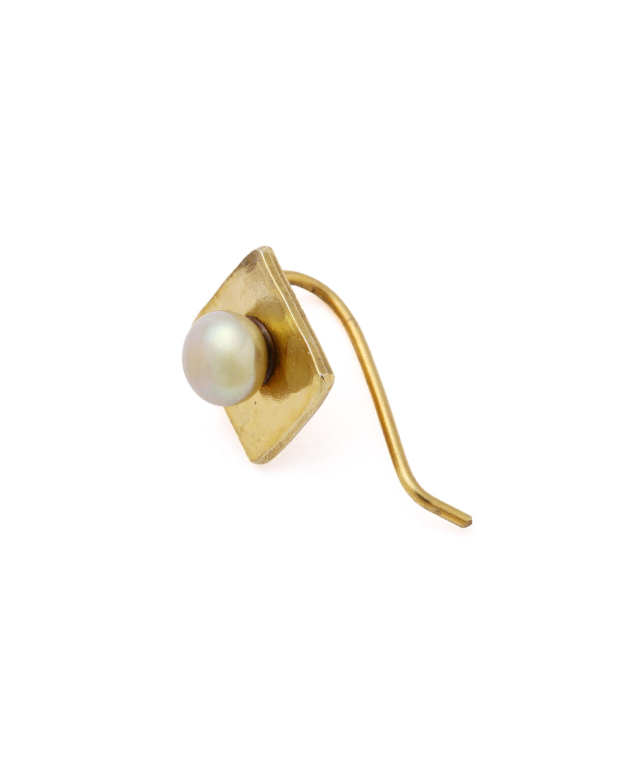 PLATED GOLD + SINGLE PEARL