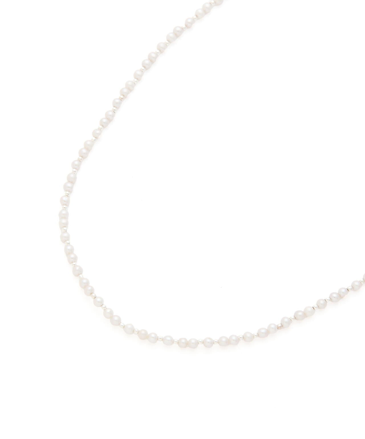 SILVER BEADS + PEARL