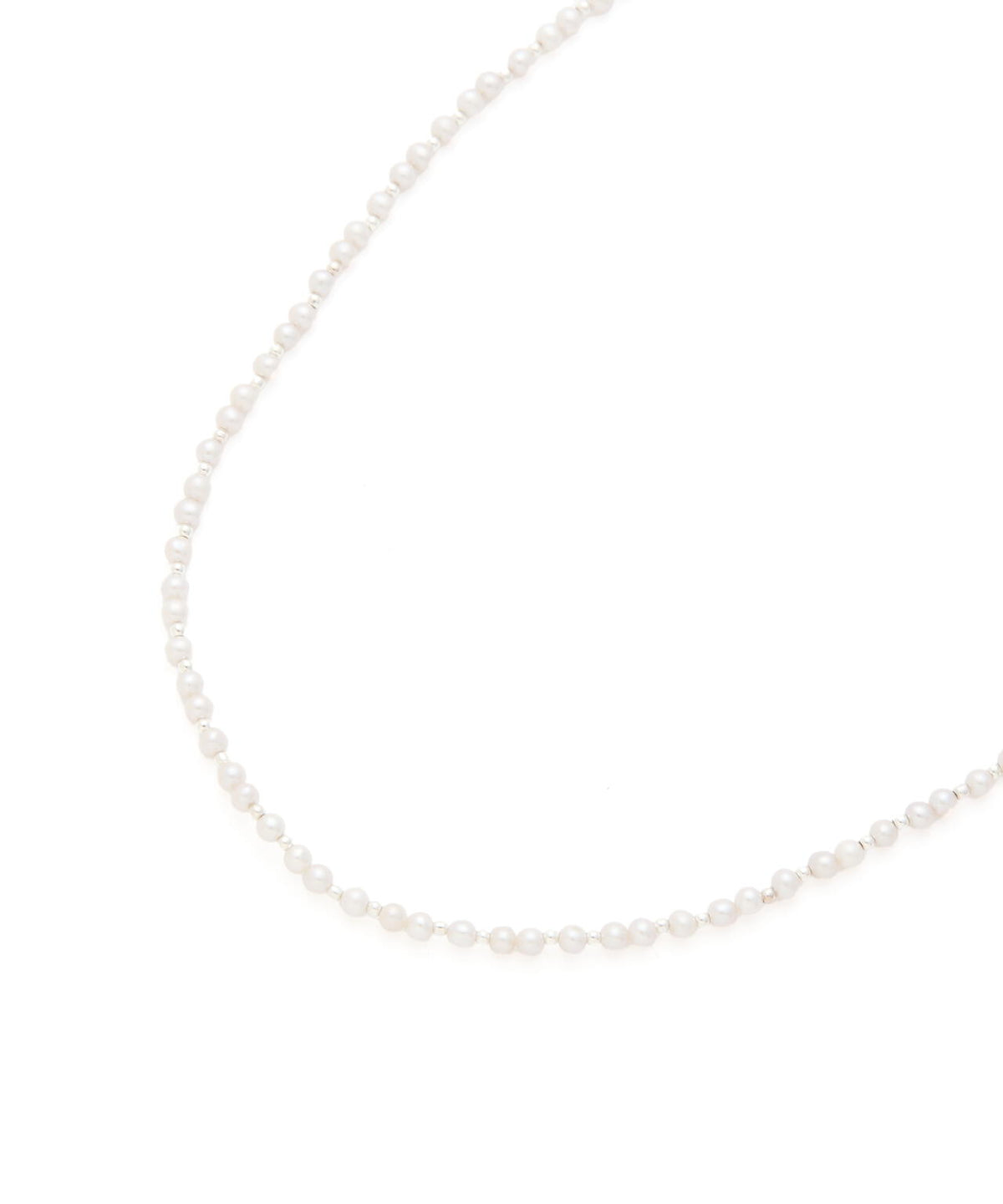 SILVER BEADS + PEARL