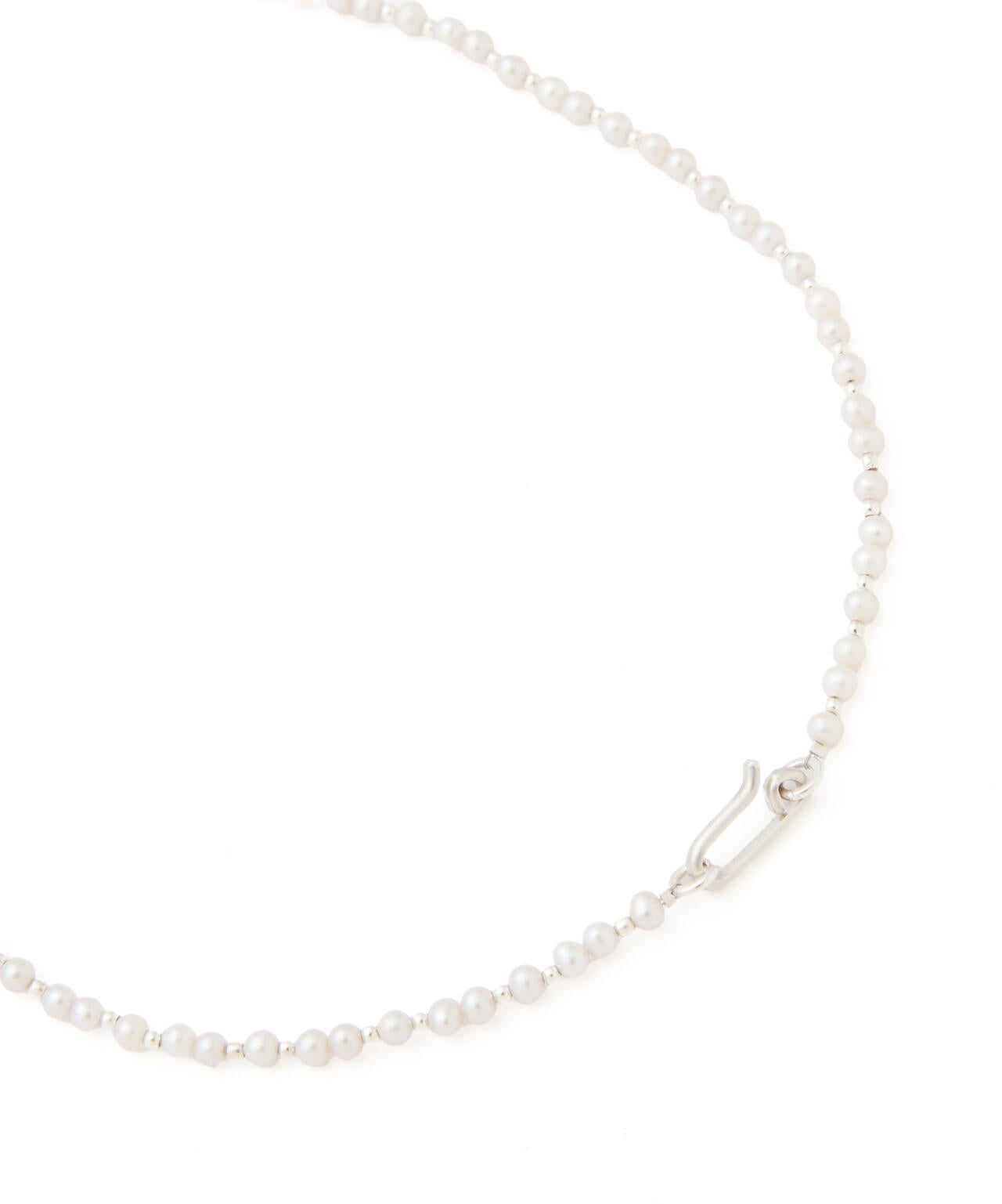 SILVER BEADS + PEARL