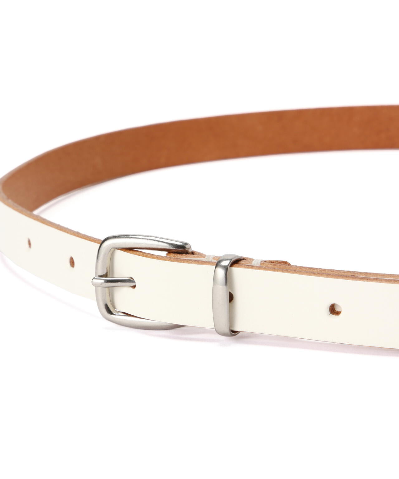 WHITE LEATHER BELT