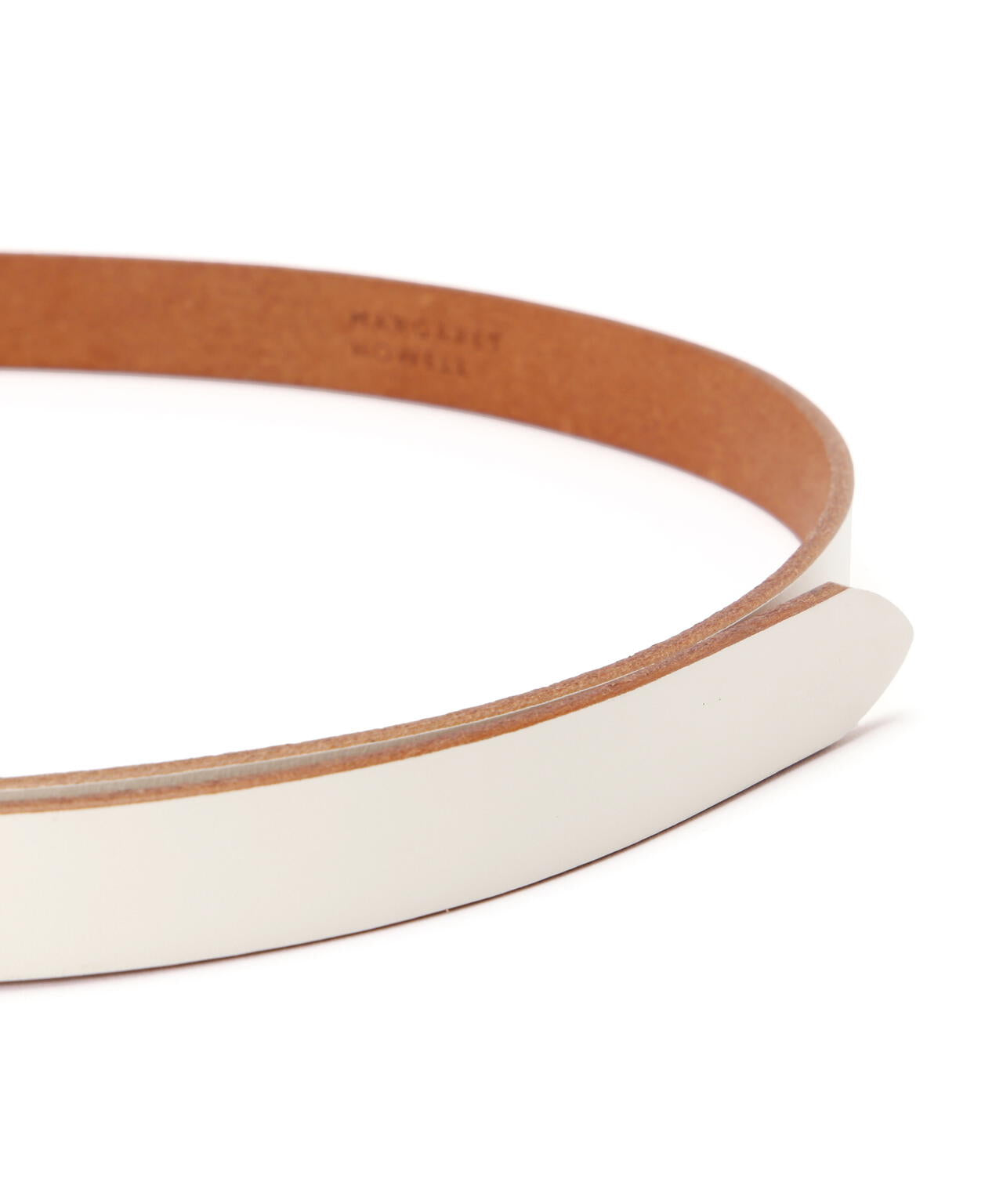 WHITE LEATHER BELT