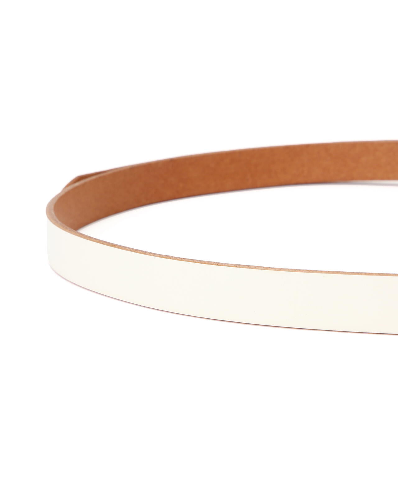 WHITE LEATHER BELT