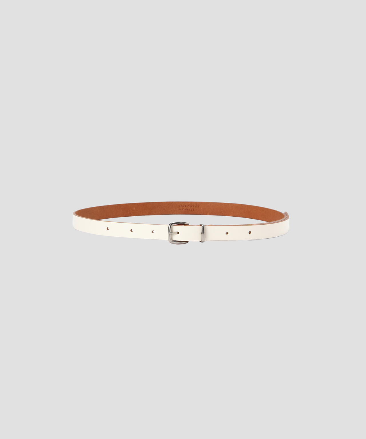 WHITE LEATHER BELT